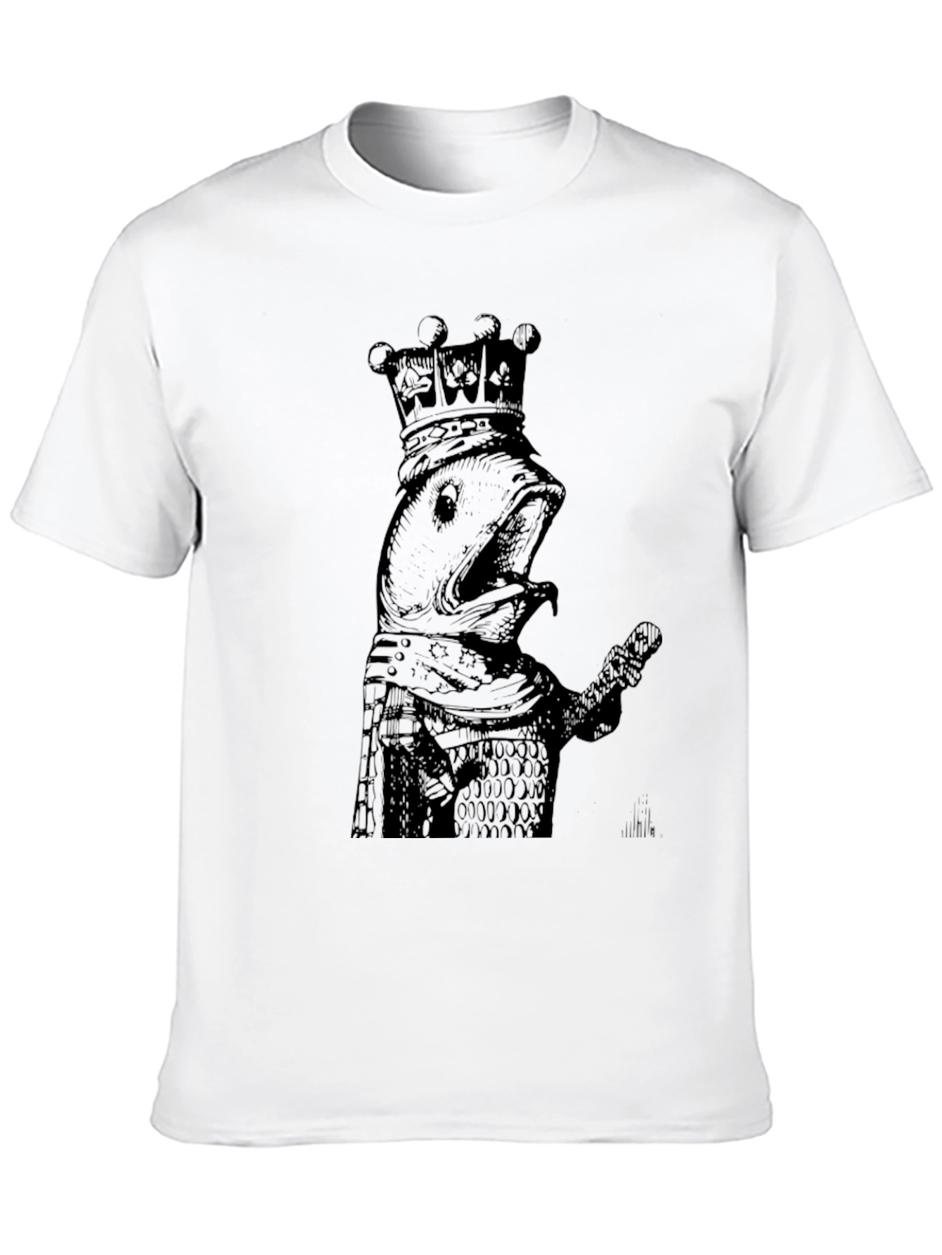 Black T-Shirt with Frog King Print