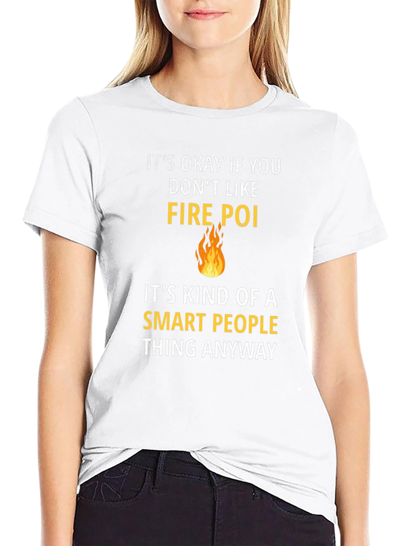 Funny Fire Poi Smart People T-Shirt
