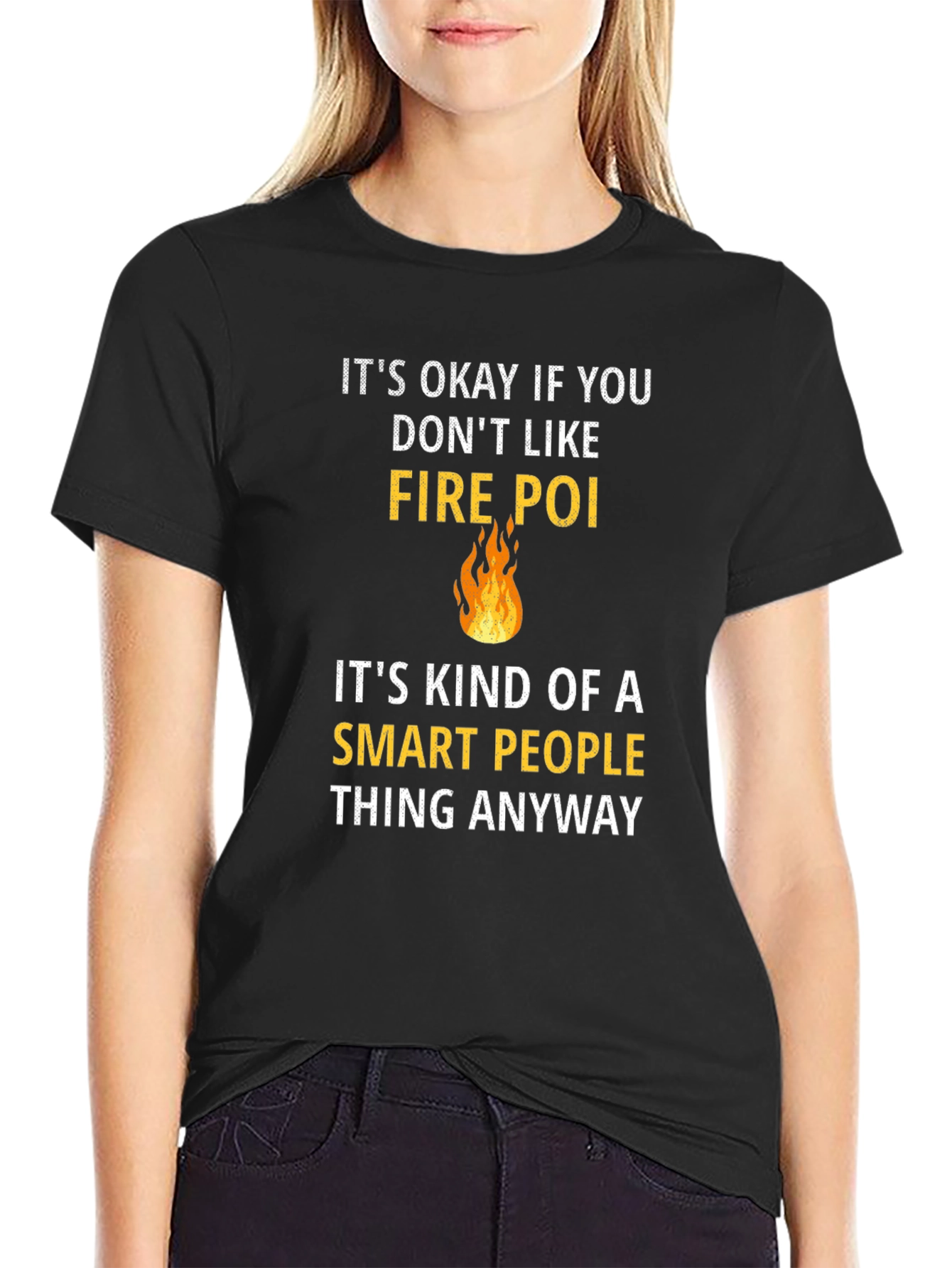 Funny Fire Poi Smart People T-Shirt