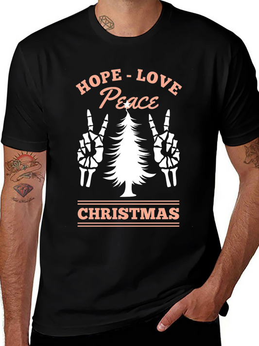 Hope Love Peace Christmas T-Shirt