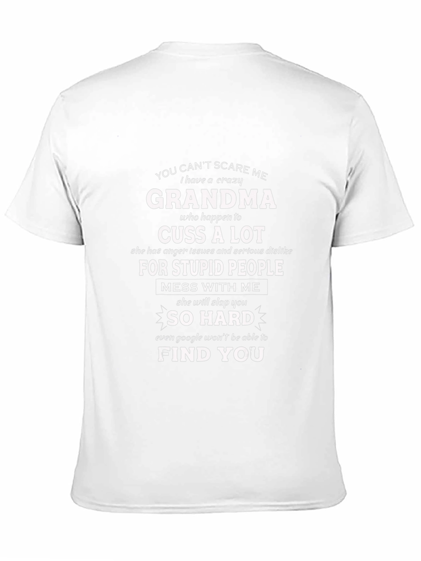 Crazy Grandma T-Shirt - You Cant Scare Me