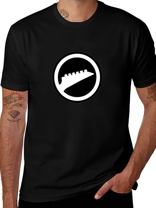 Black T-Shirt with Guitar Headstock Logo