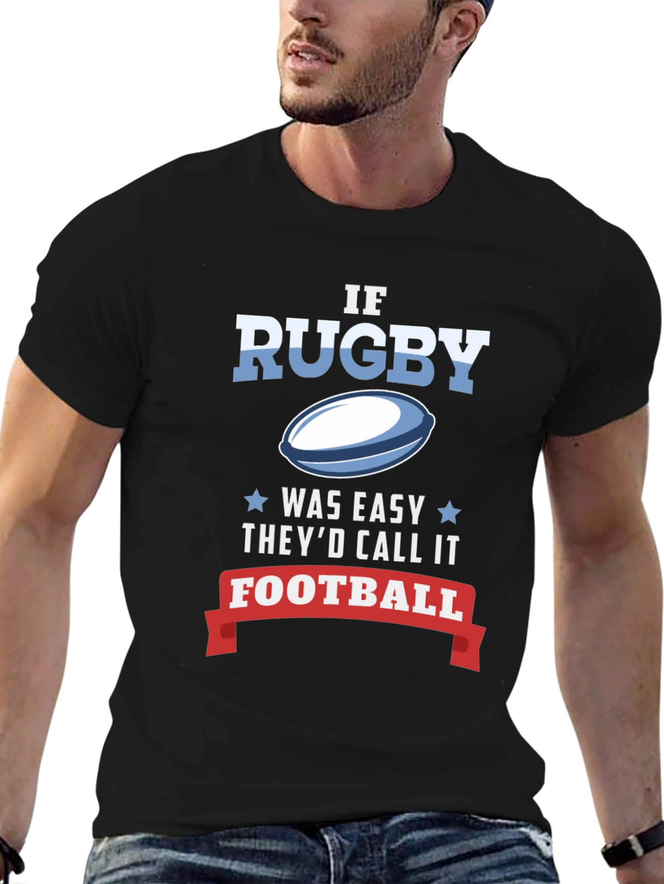 Rugby Tee - If Rugby Was Easy T-Shirt