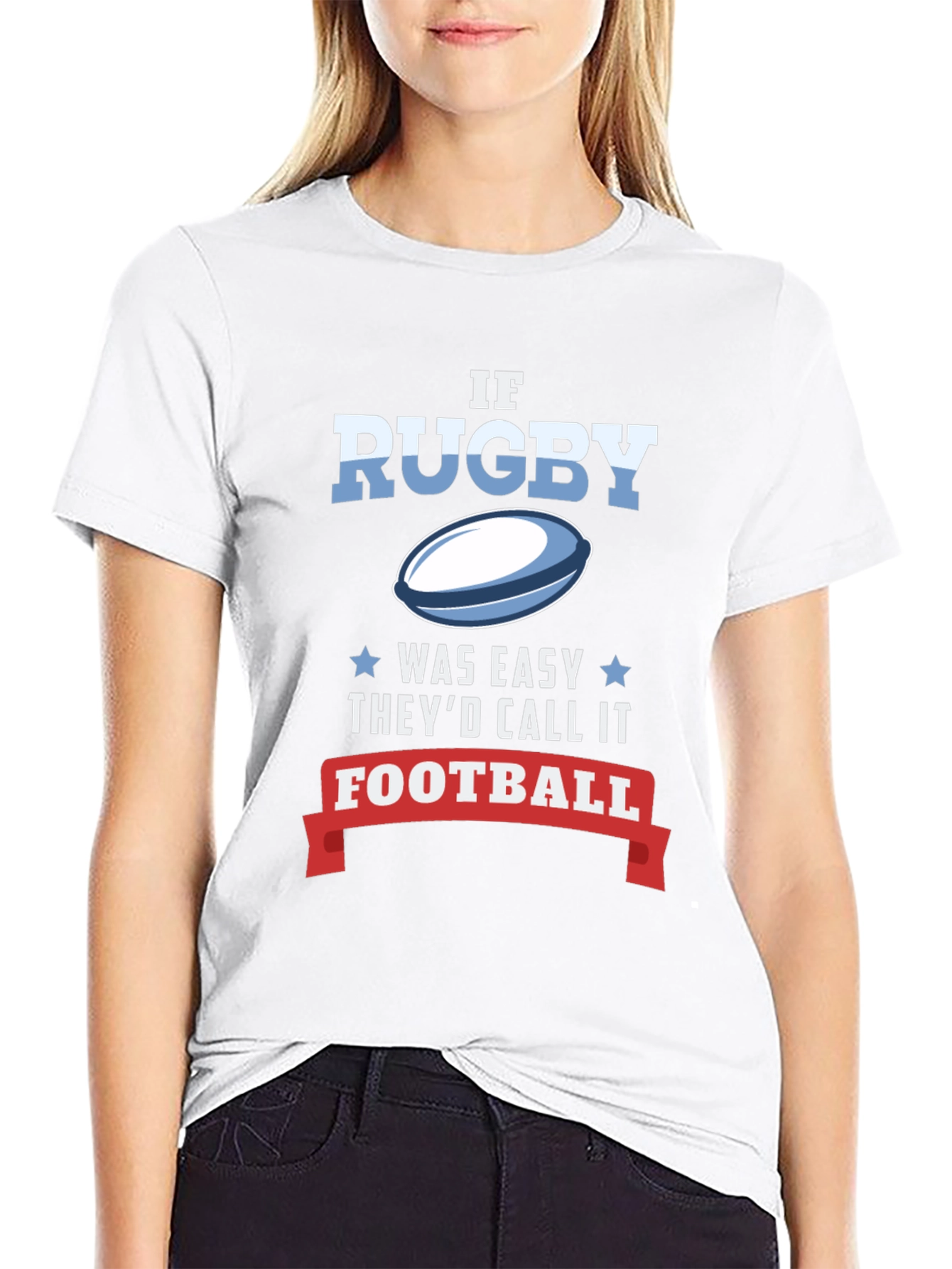 Rugby Tee - If Rugby Was Easy T-Shirt