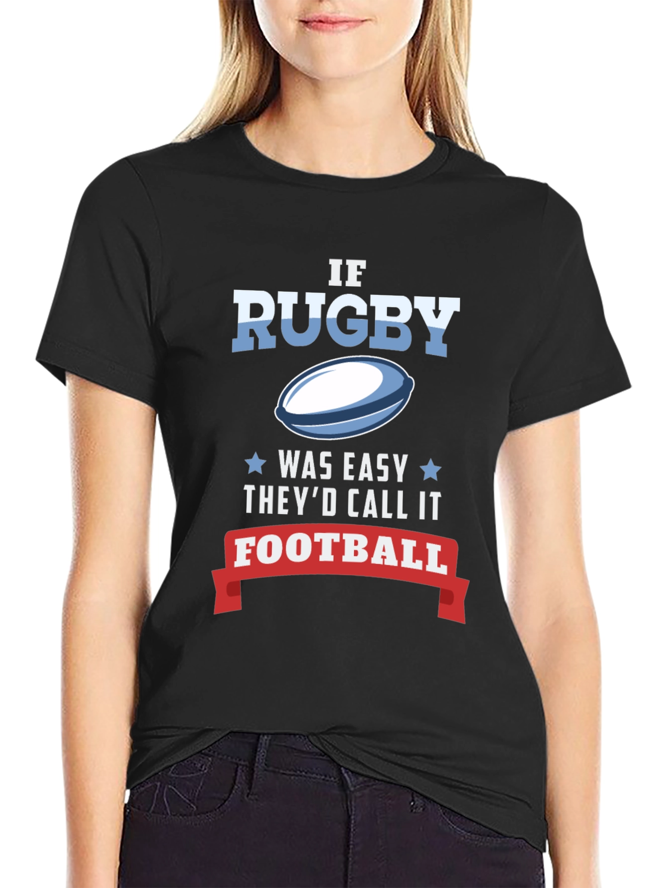 Rugby Tee - If Rugby Was Easy T-Shirt