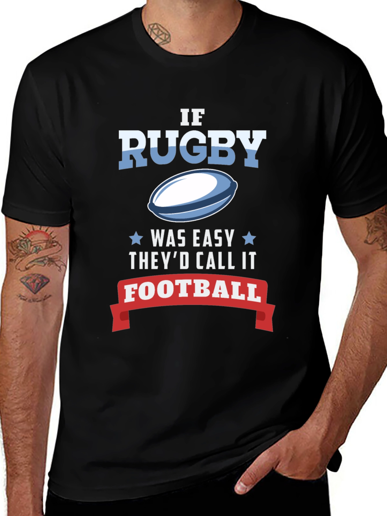 Rugby Tee - If Rugby Was Easy T-Shirt