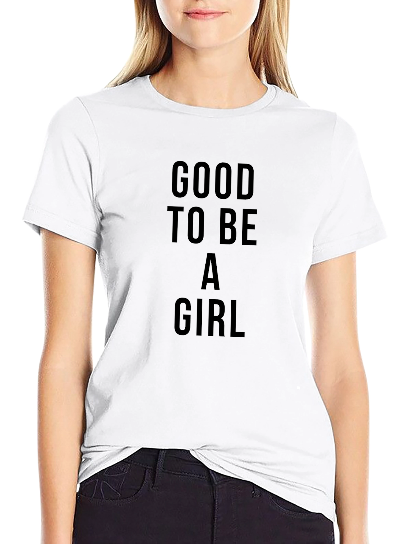 Good To Be A Girl Graphic Tee - Black