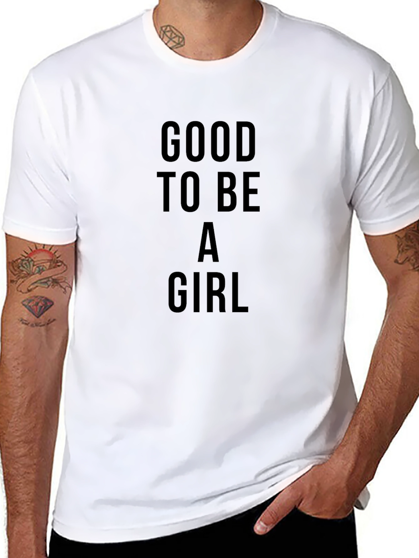 Good To Be A Girl Graphic Tee - Black