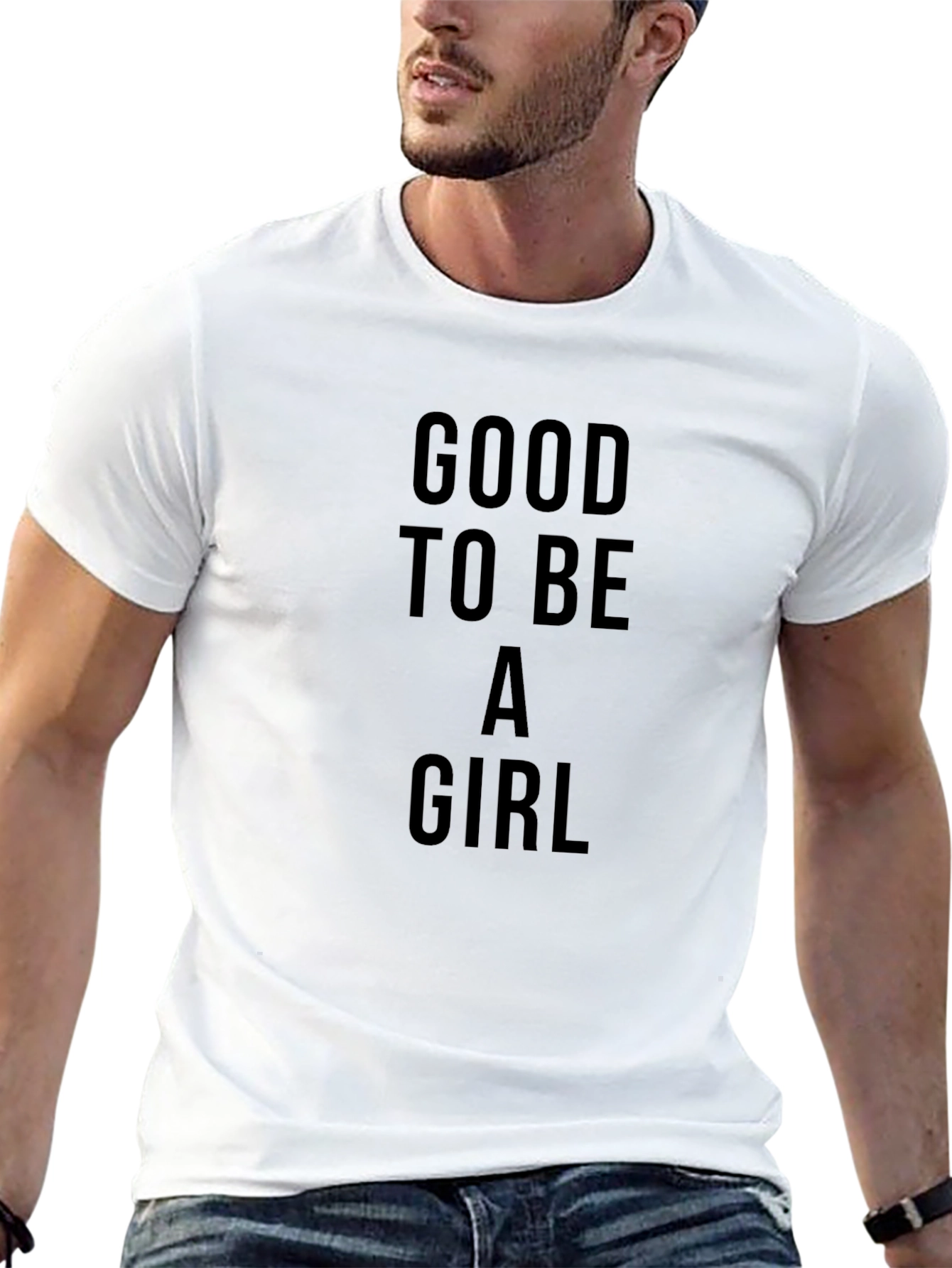 Good To Be A Girl Graphic Tee - Black