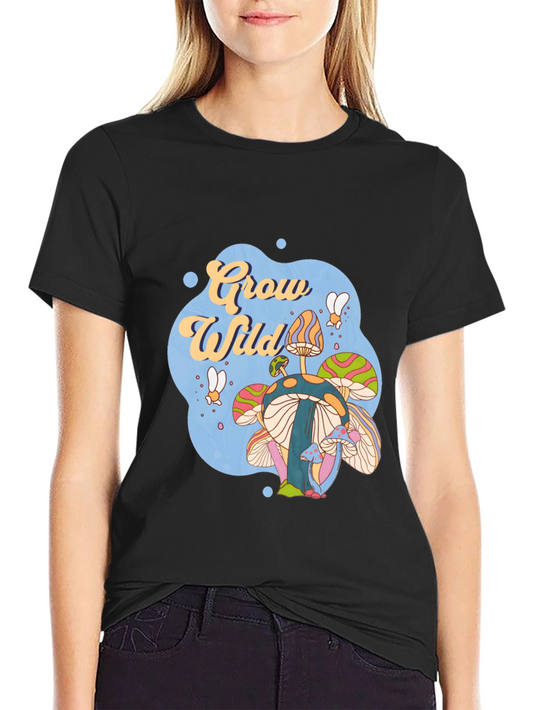 Groovy Mushroom Graphic T-Shirt - Grow Wild