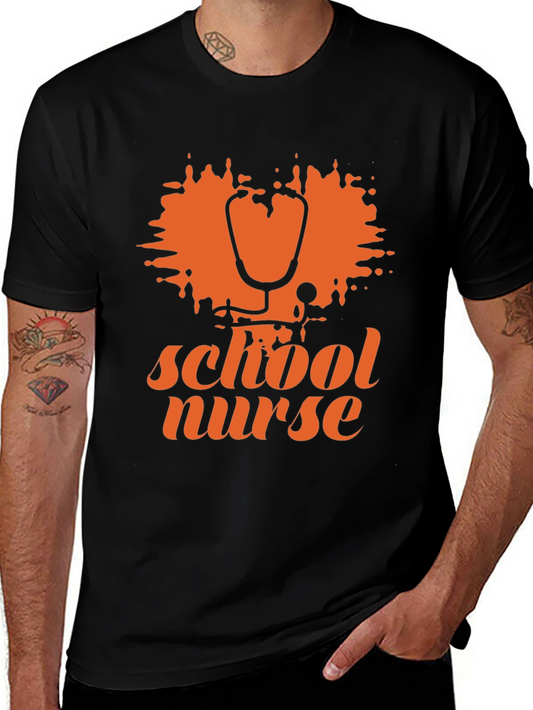 School Nurse T-Shirt - Stethoscope Graphic Tee