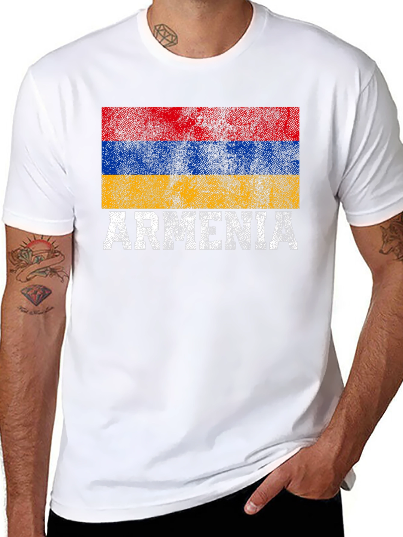 Armenia Flag T-Shirt - Distressed Pride