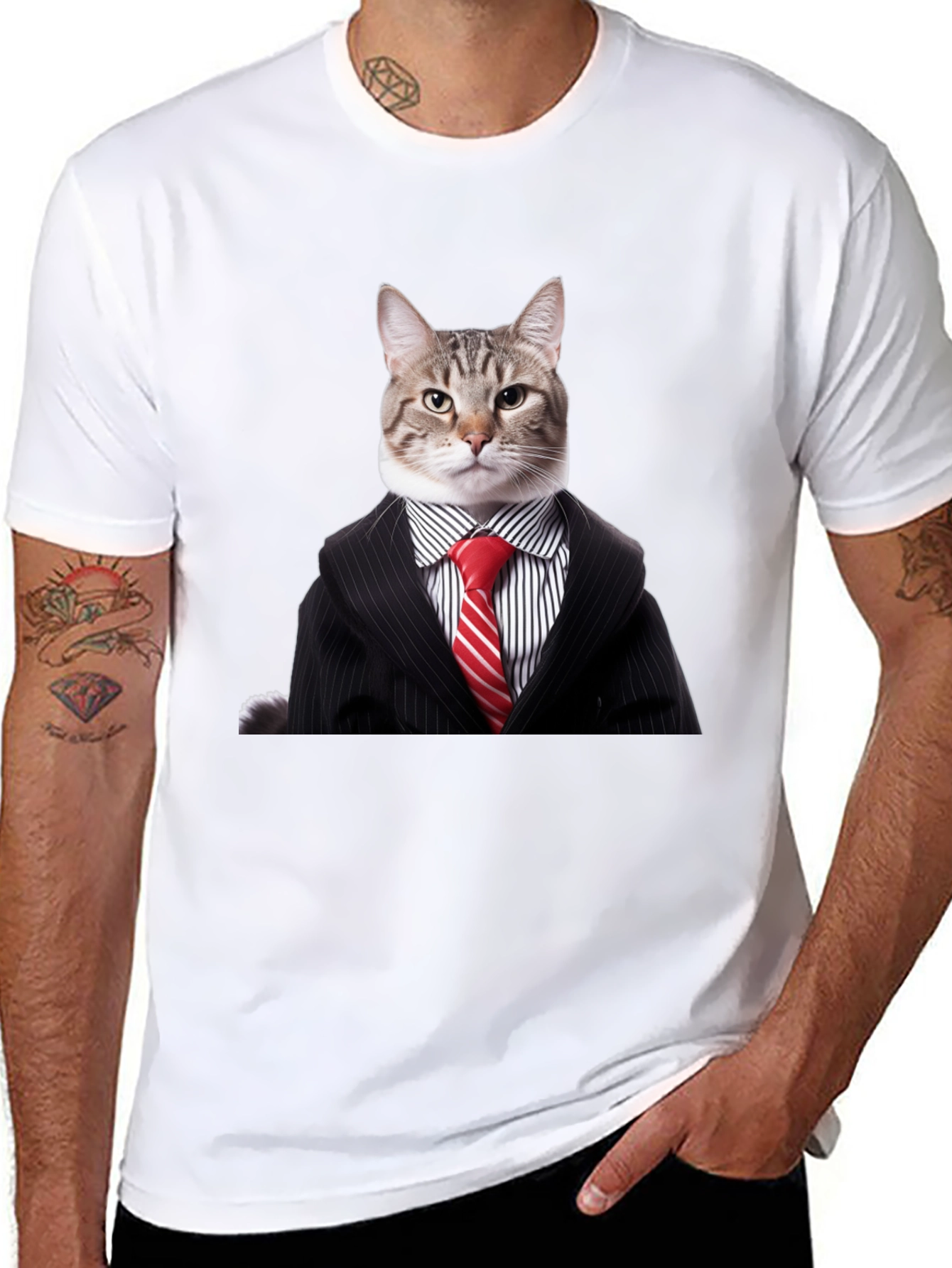 Cat Suit T-Shirt - Funny Feline Fashion