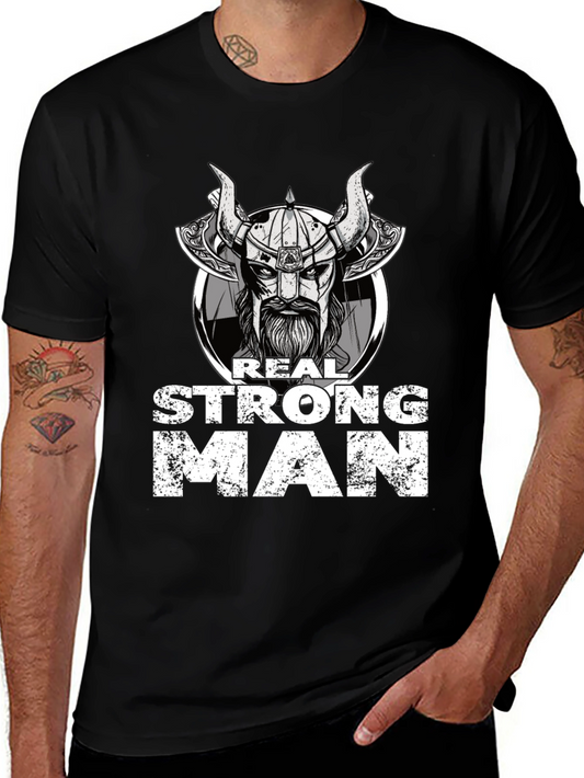 Real Strong Man Viking Graphic T-Shirt