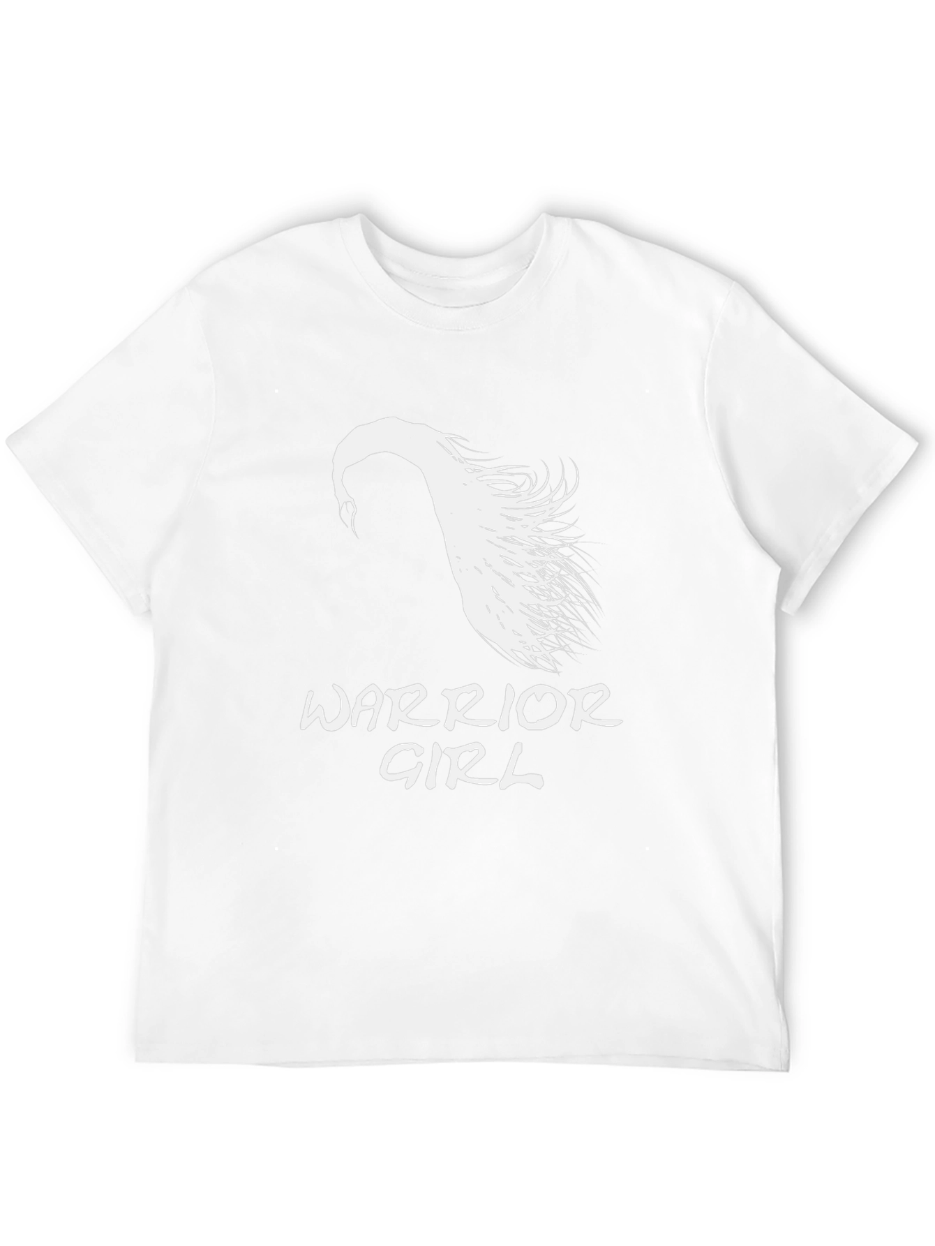 Warrior Girl Graphic T-Shirt - Black Cotton Tee