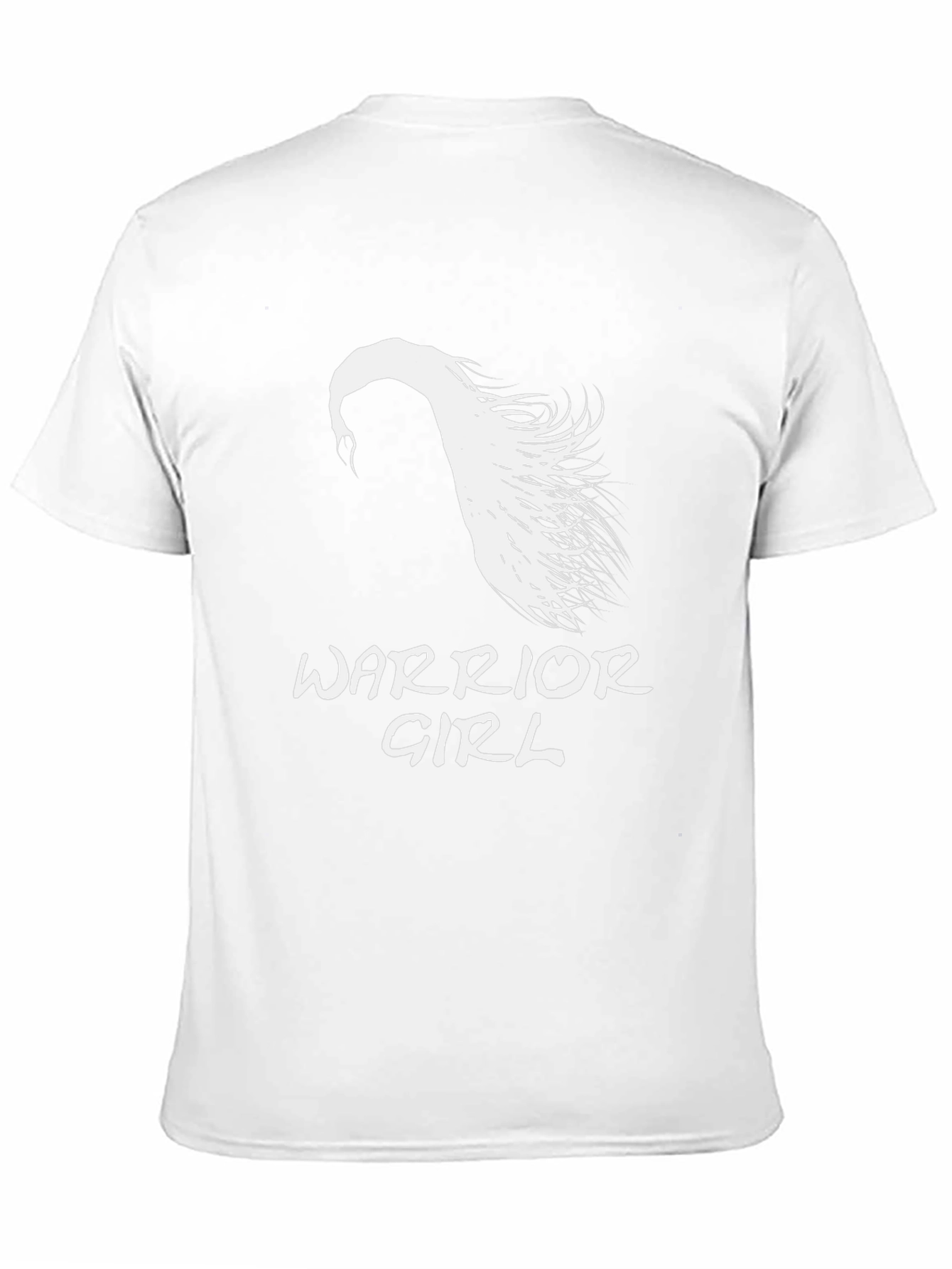 Warrior Girl Graphic T-Shirt - Black Cotton Tee
