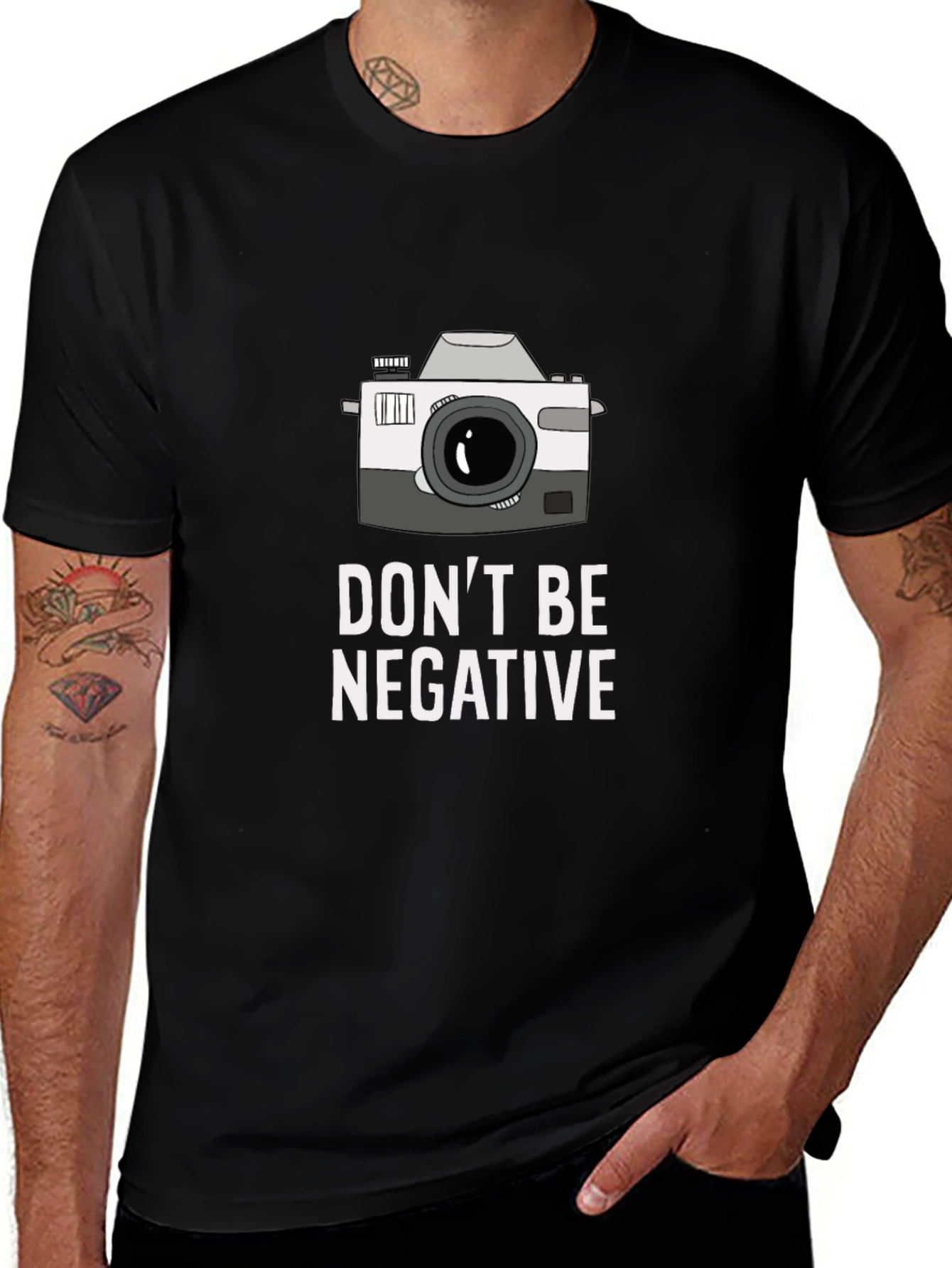 Dont Be Negative Camera T-Shirt