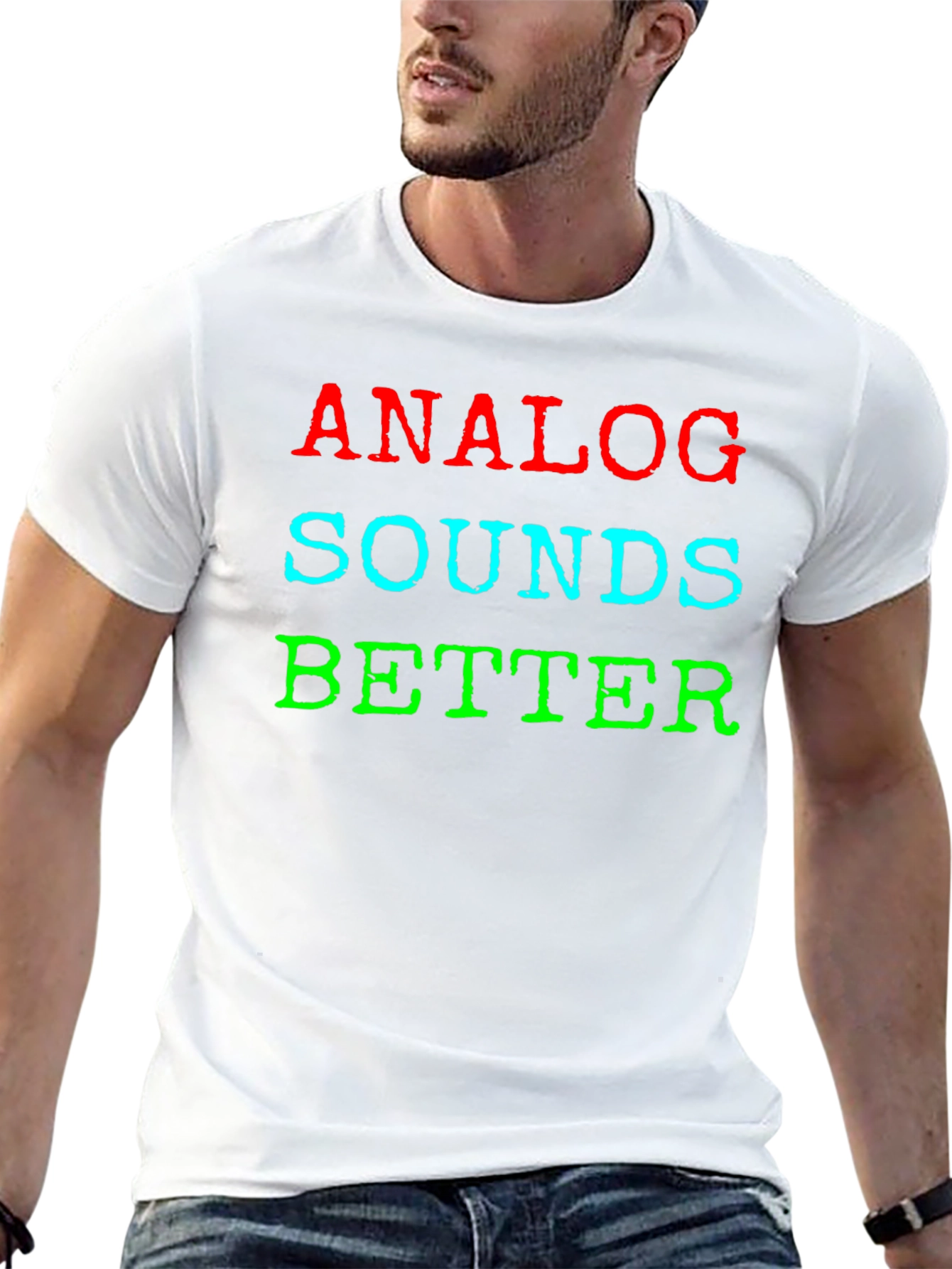 Analog Sounds Better Graphic Tee - Music Lover Shirt
