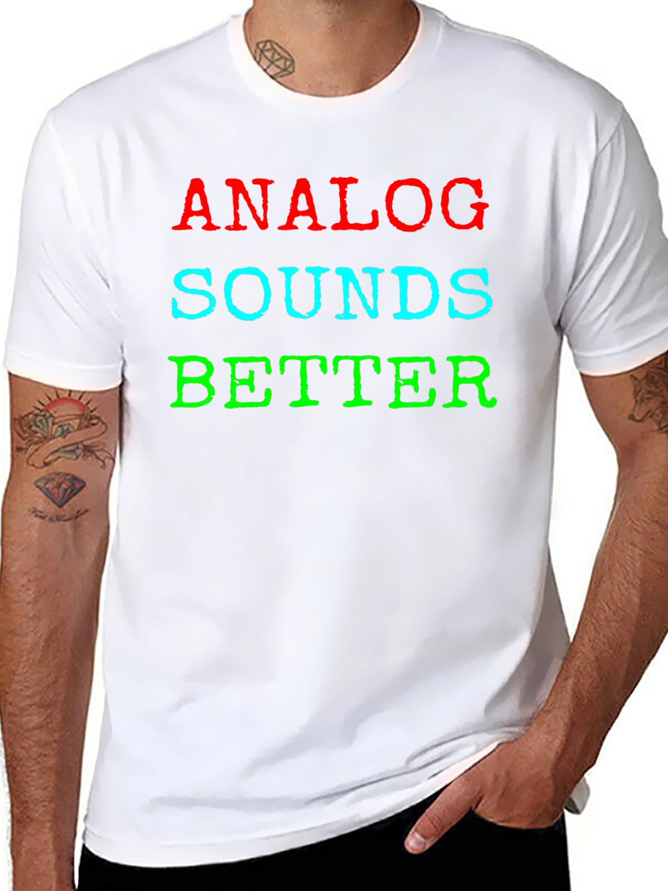 Analog Sounds Better Graphic Tee - Music Lover Shirt
