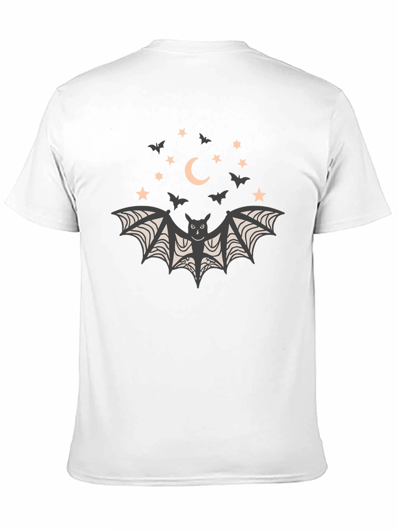 Bat & Moon Graphic Tee - Halloween Shirt