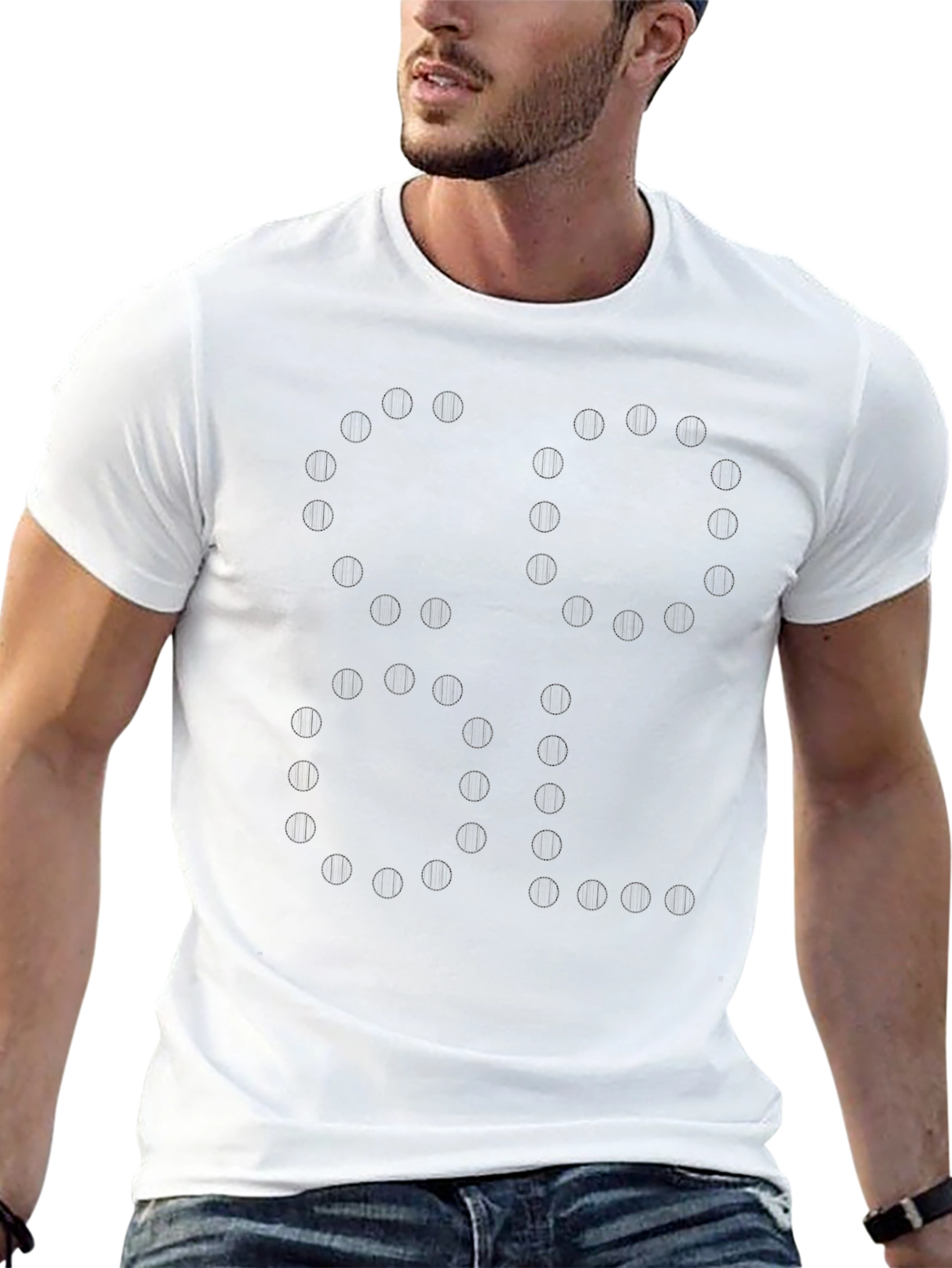 Mens Graphic Tee - Unique Circle Design