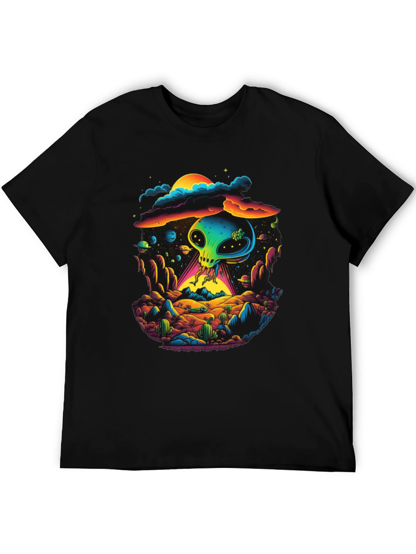 Alien UFO T-Shirt - Retro Sci-Fi Design