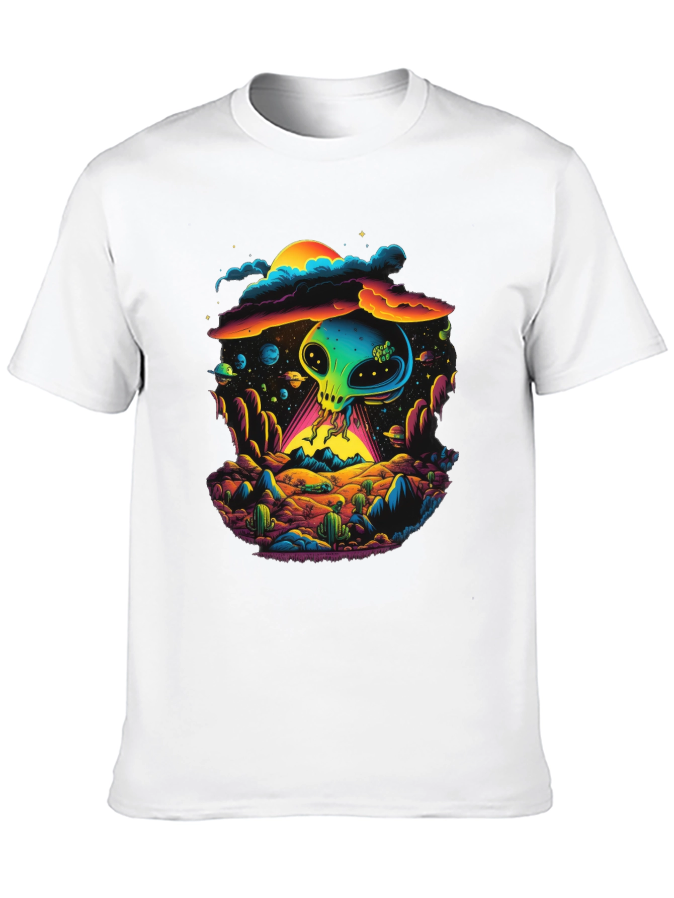 Alien UFO T-Shirt - Retro Sci-Fi Design