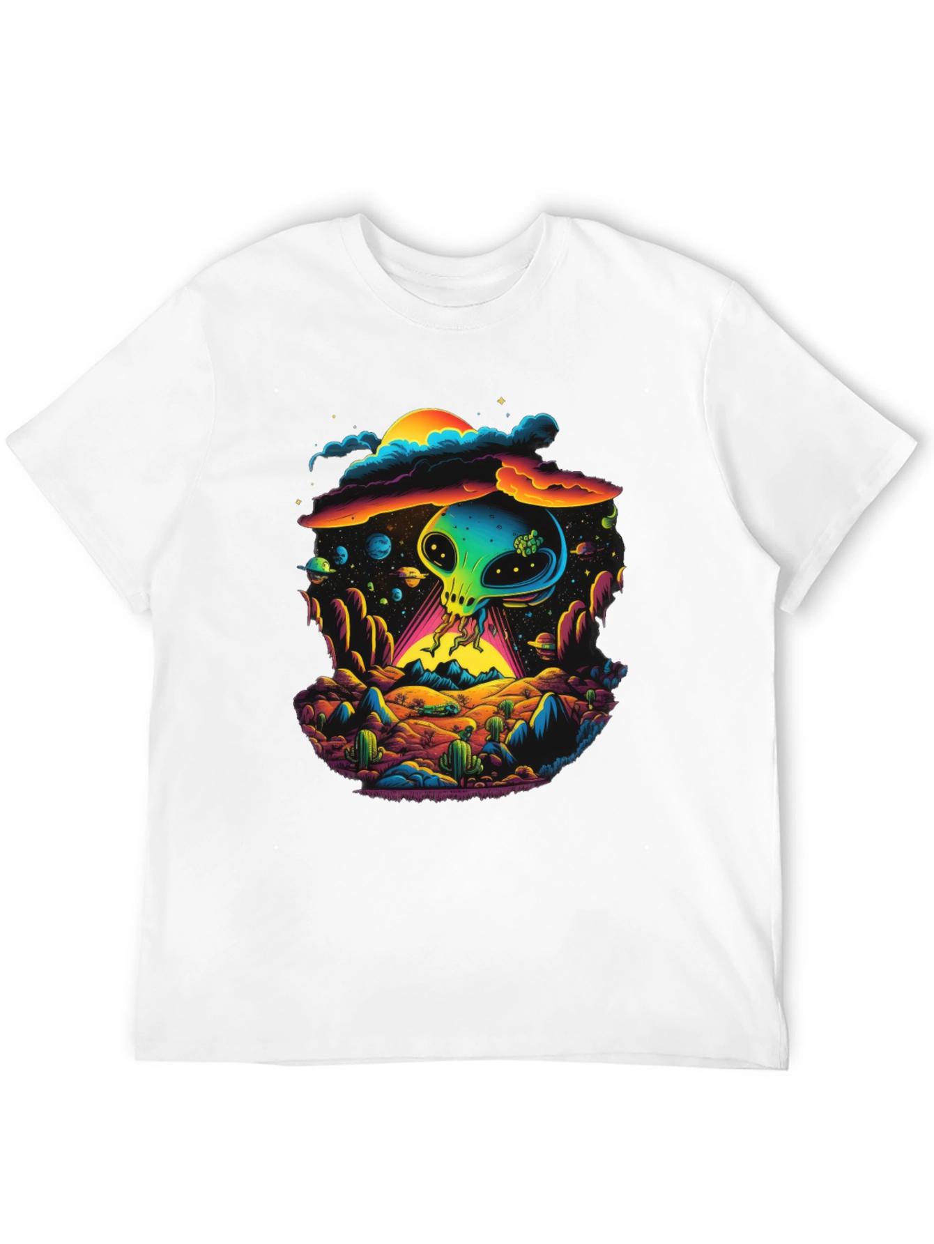 Alien UFO T-Shirt - Retro Sci-Fi Design