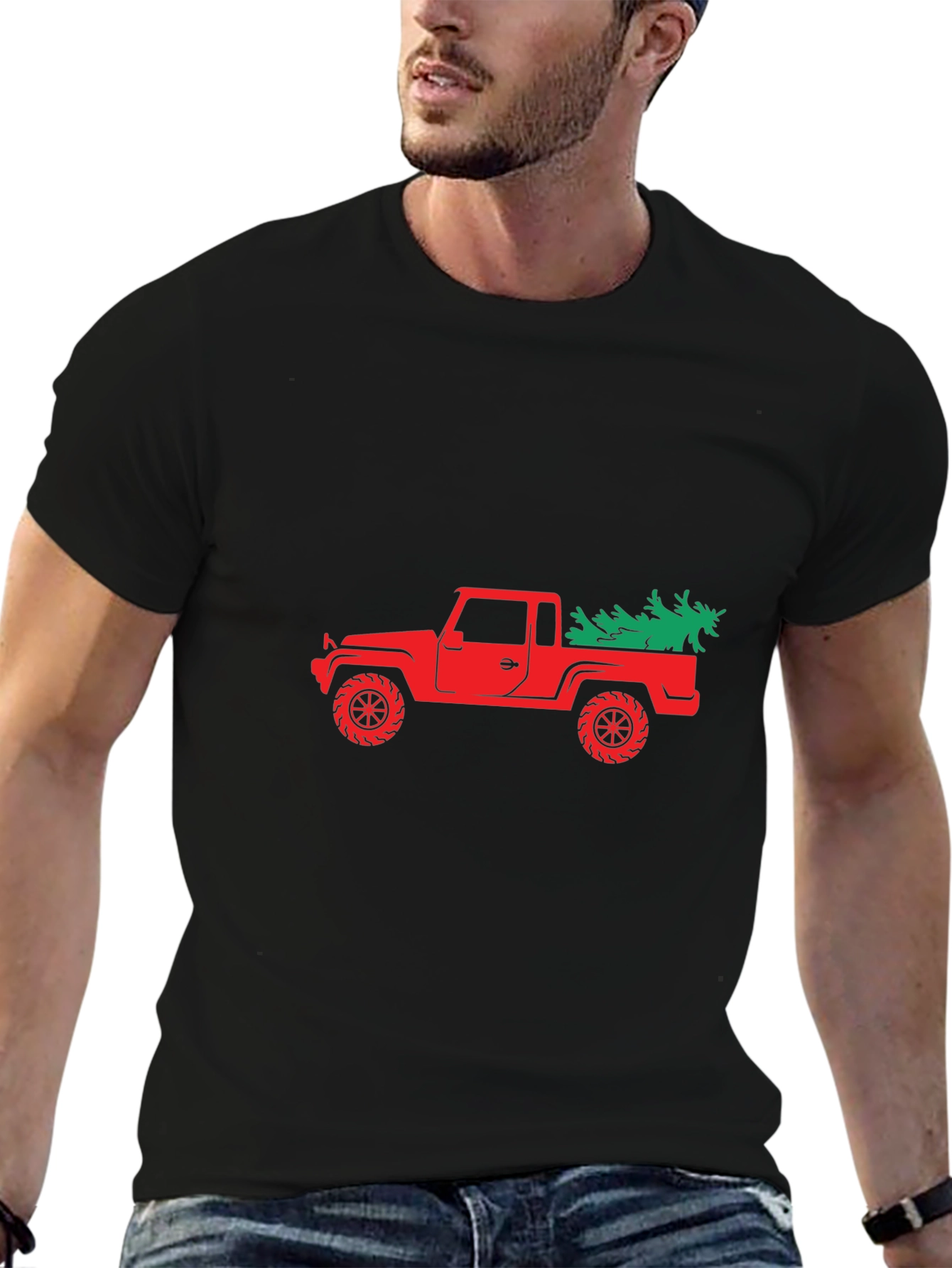 Red Truck Christmas Tree T-Shirt