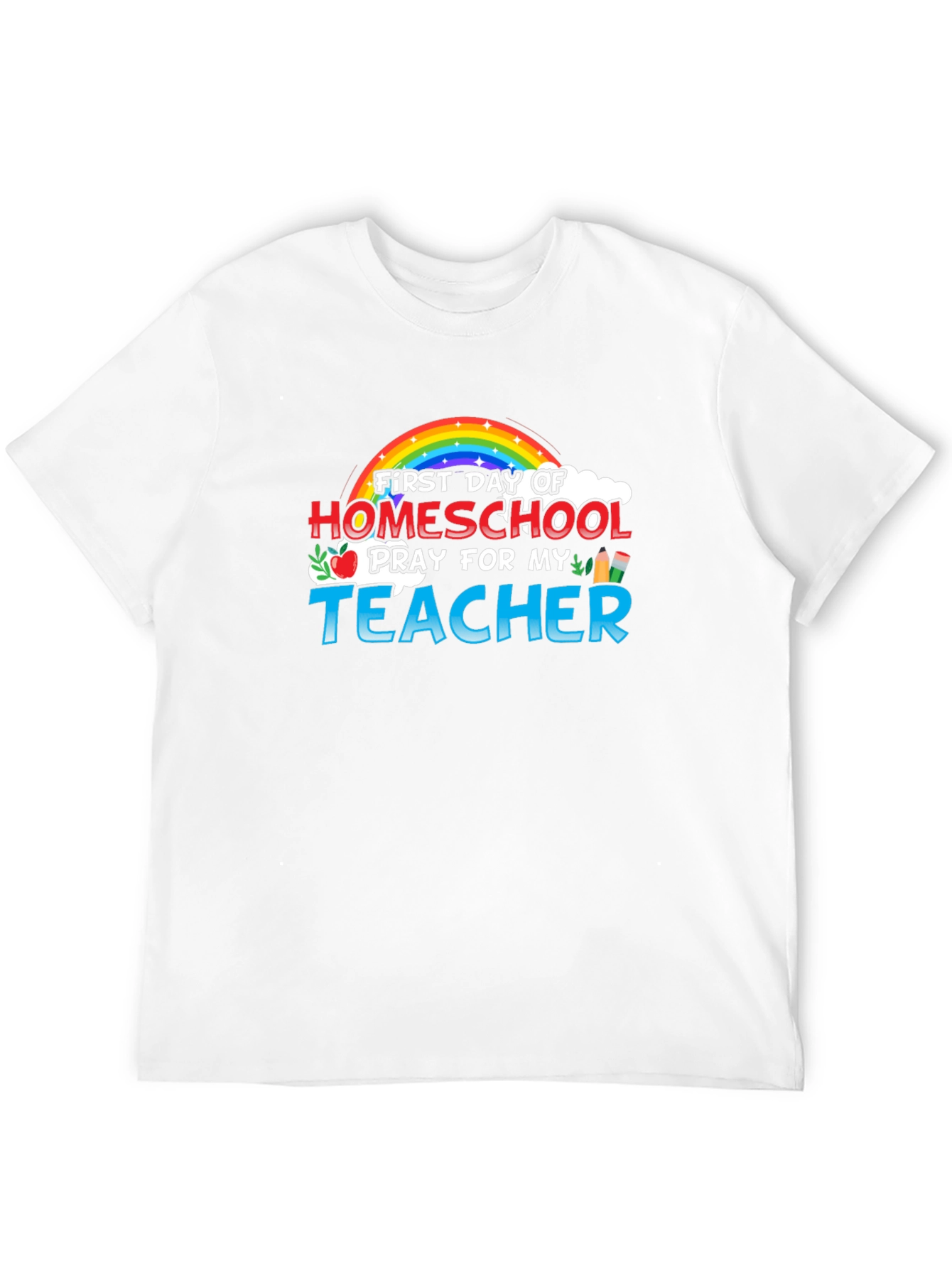 Homeschool Teacher Rainbow Graphic Tee
