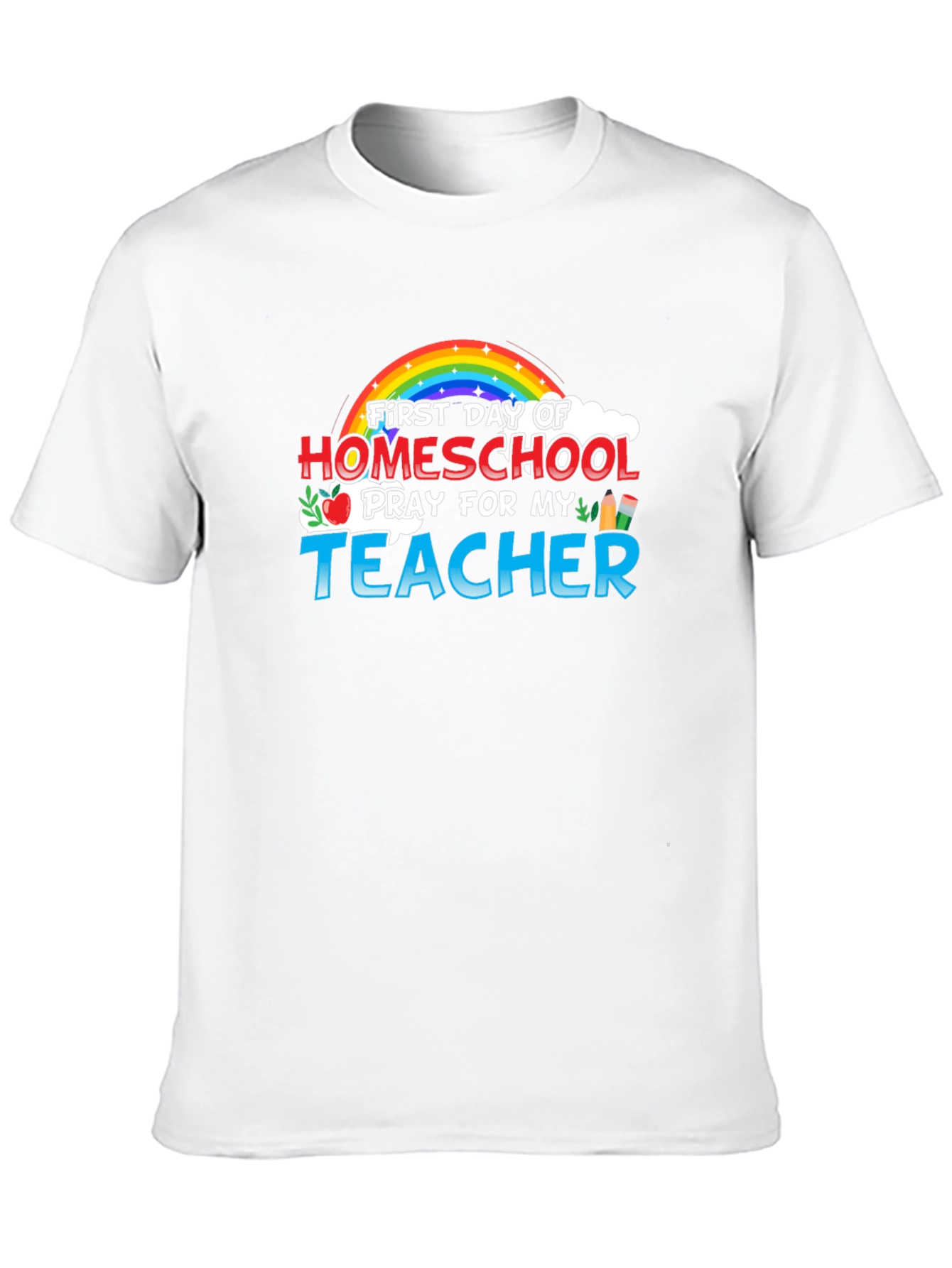 Homeschool Teacher Rainbow Graphic Tee