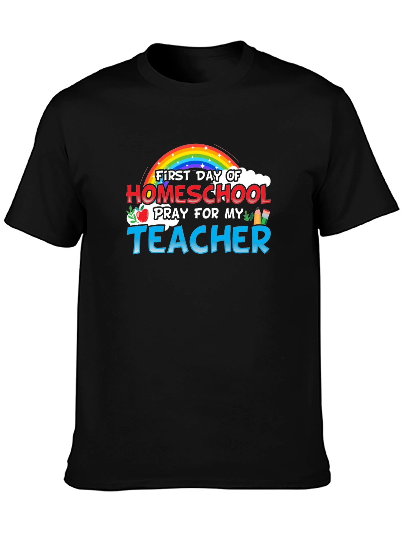 Homeschool Teacher Rainbow Graphic Tee