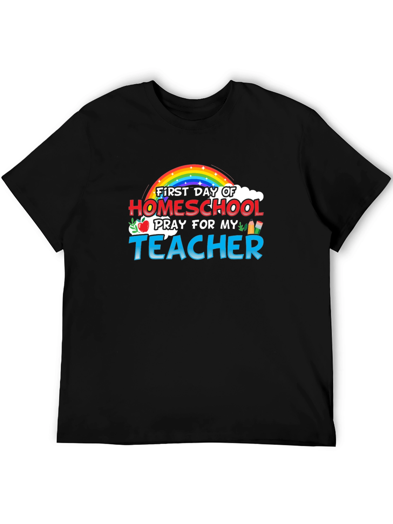 Homeschool Teacher Rainbow Graphic Tee