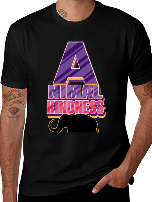 Animal Kindness Black T-Shirt