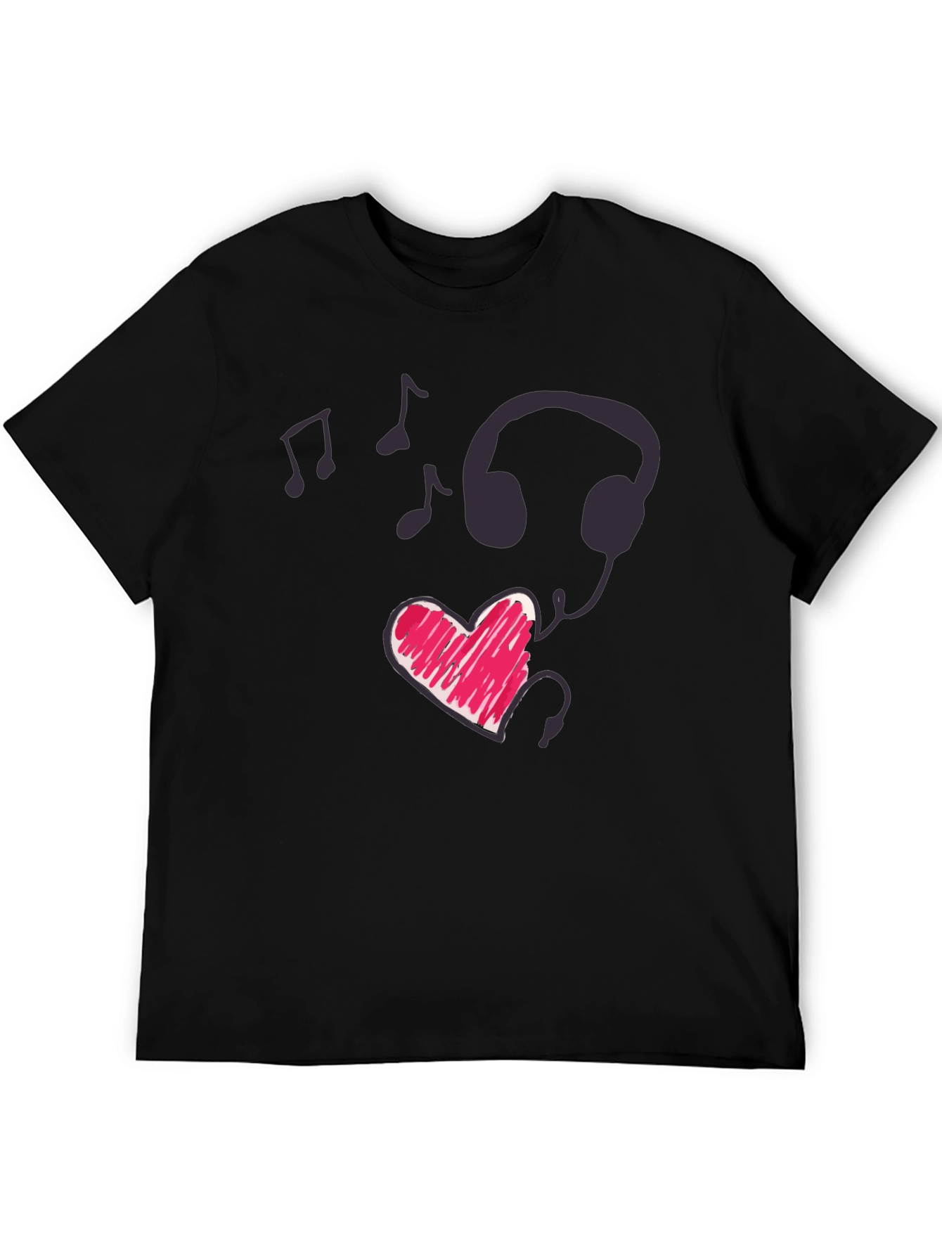 Music Lovers Tee: Heartbeat Headphones