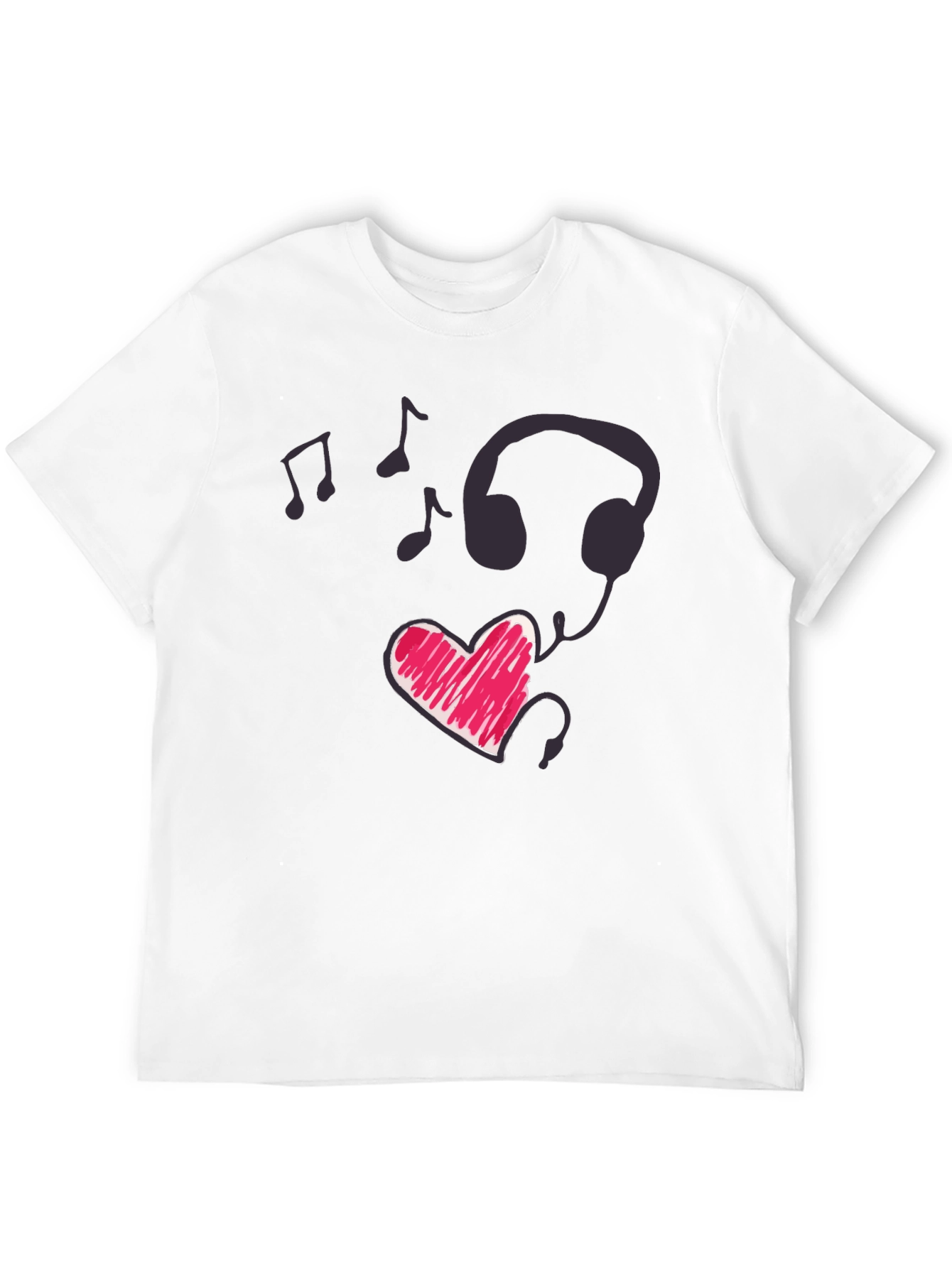Music Lovers Tee: Heartbeat Headphones