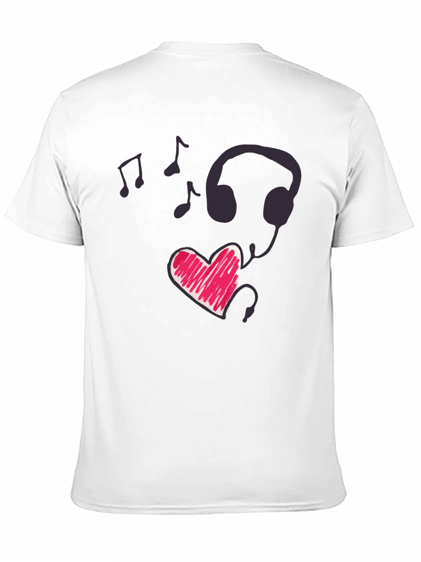 Music Lovers Tee: Heartbeat Headphones