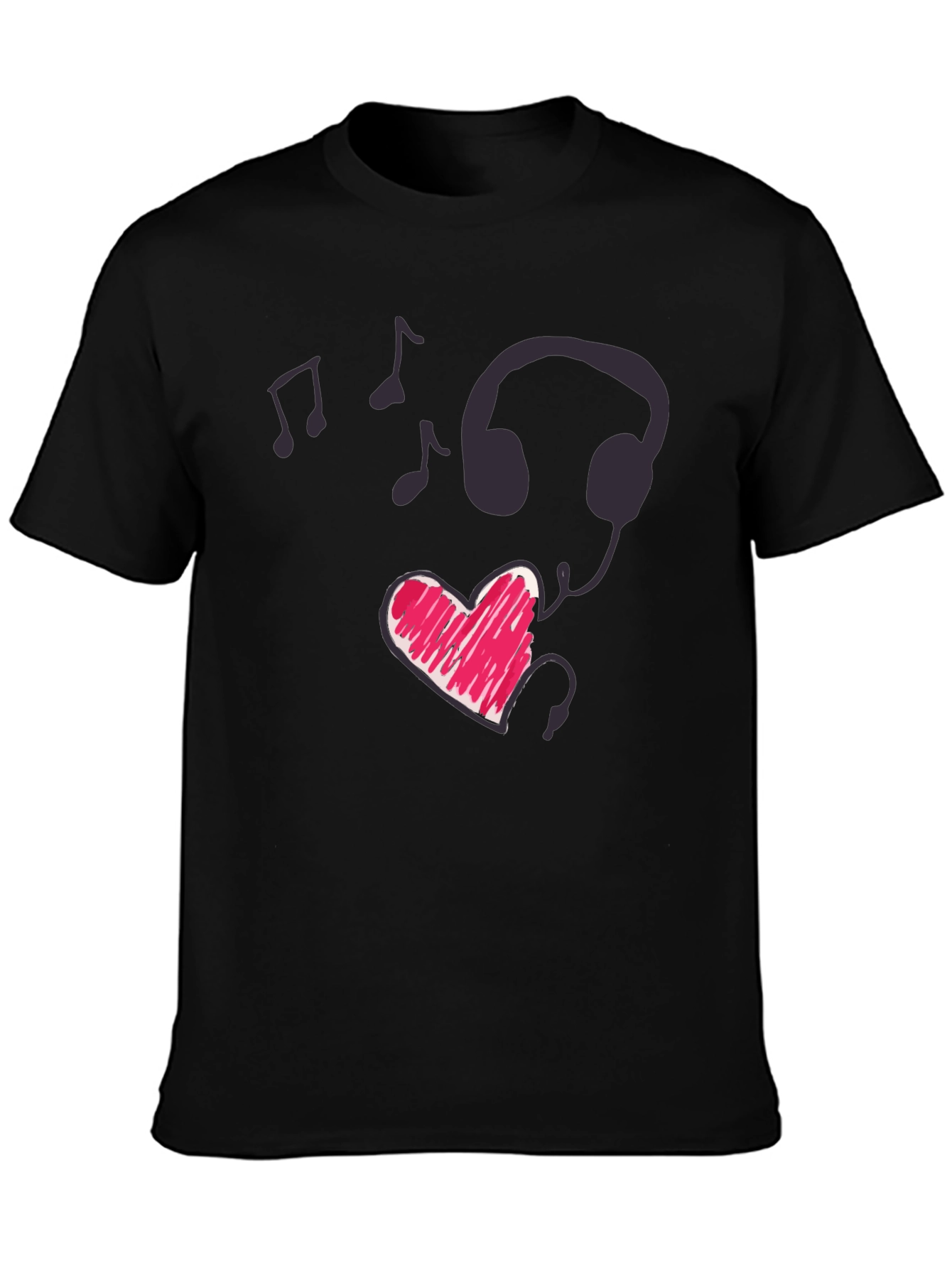 Music Lovers Tee: Heartbeat Headphones