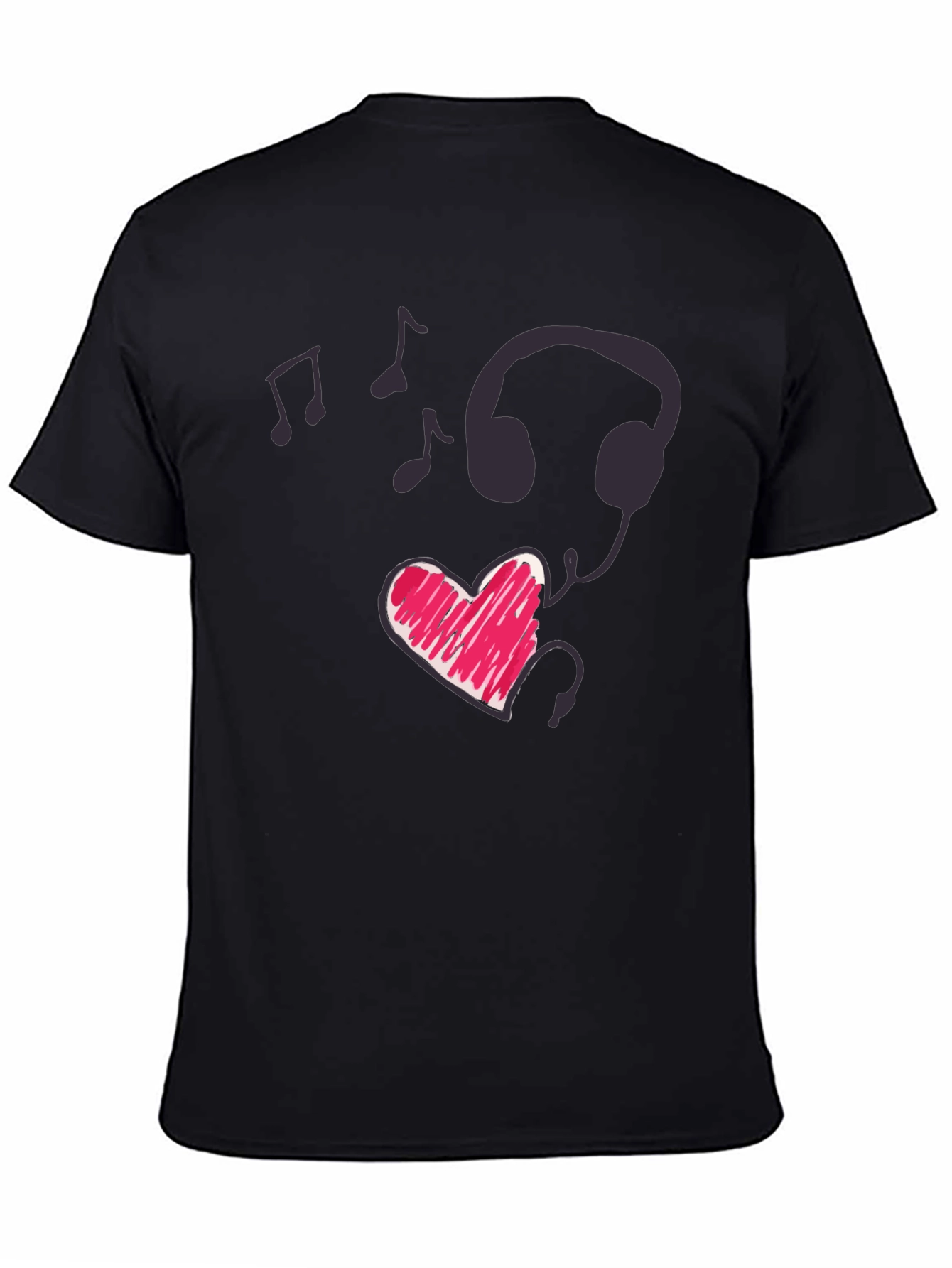Music Lovers Tee: Heartbeat Headphones