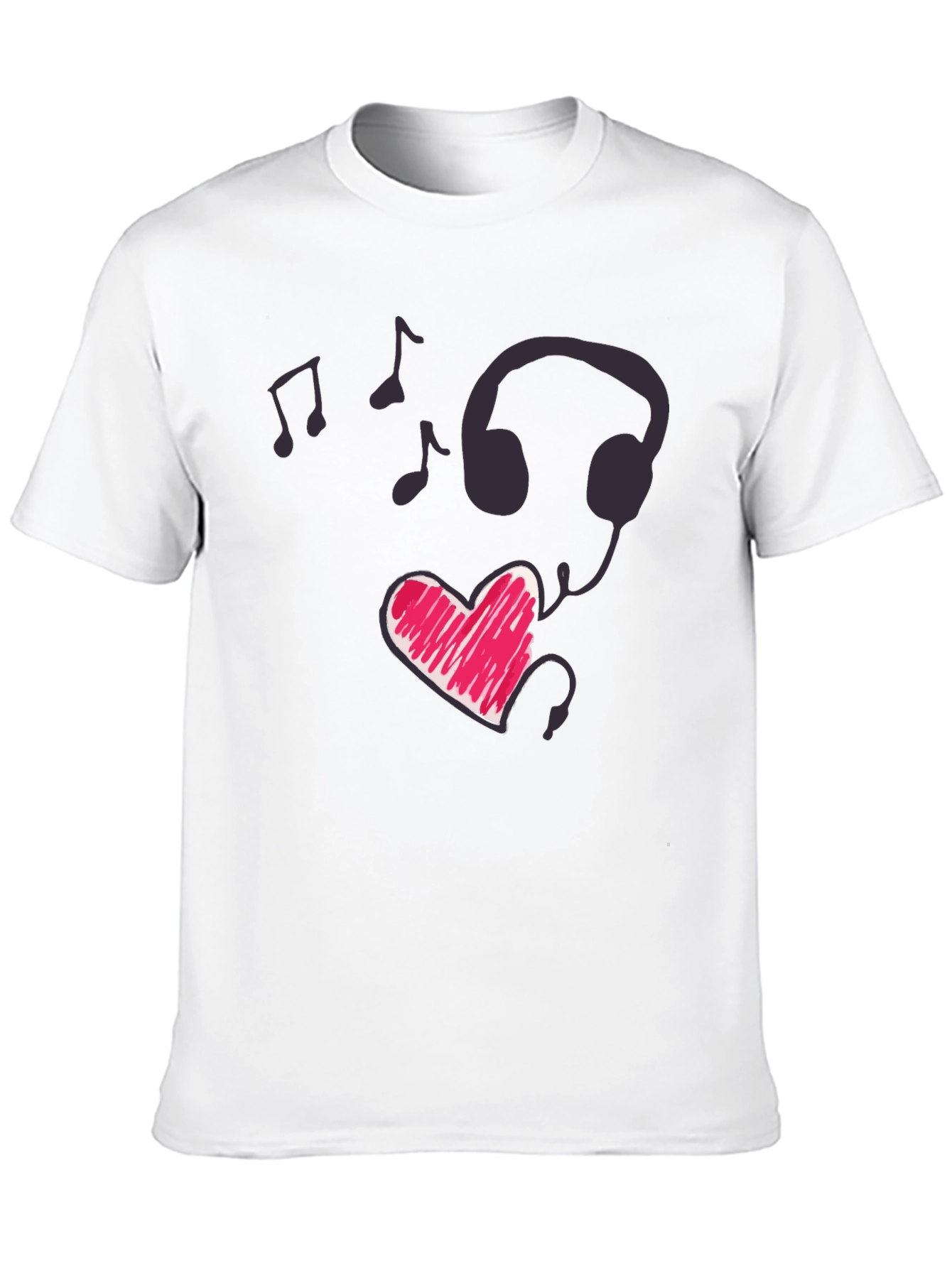 Music Lovers Tee: Heartbeat Headphones