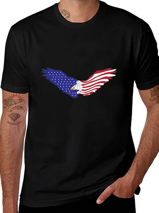 American Flag Eagle Graphic T-Shirt