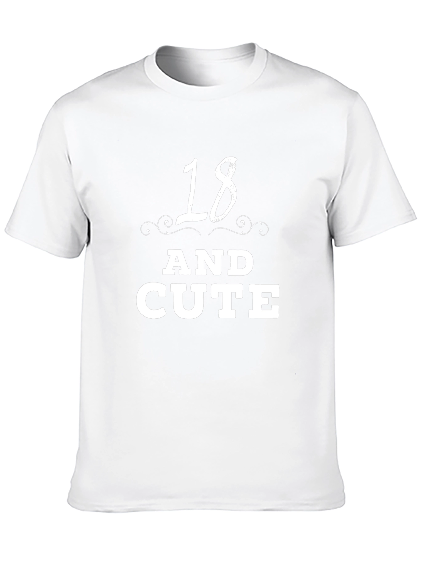 18 and Cute Black T-Shirt - Birthday Gift