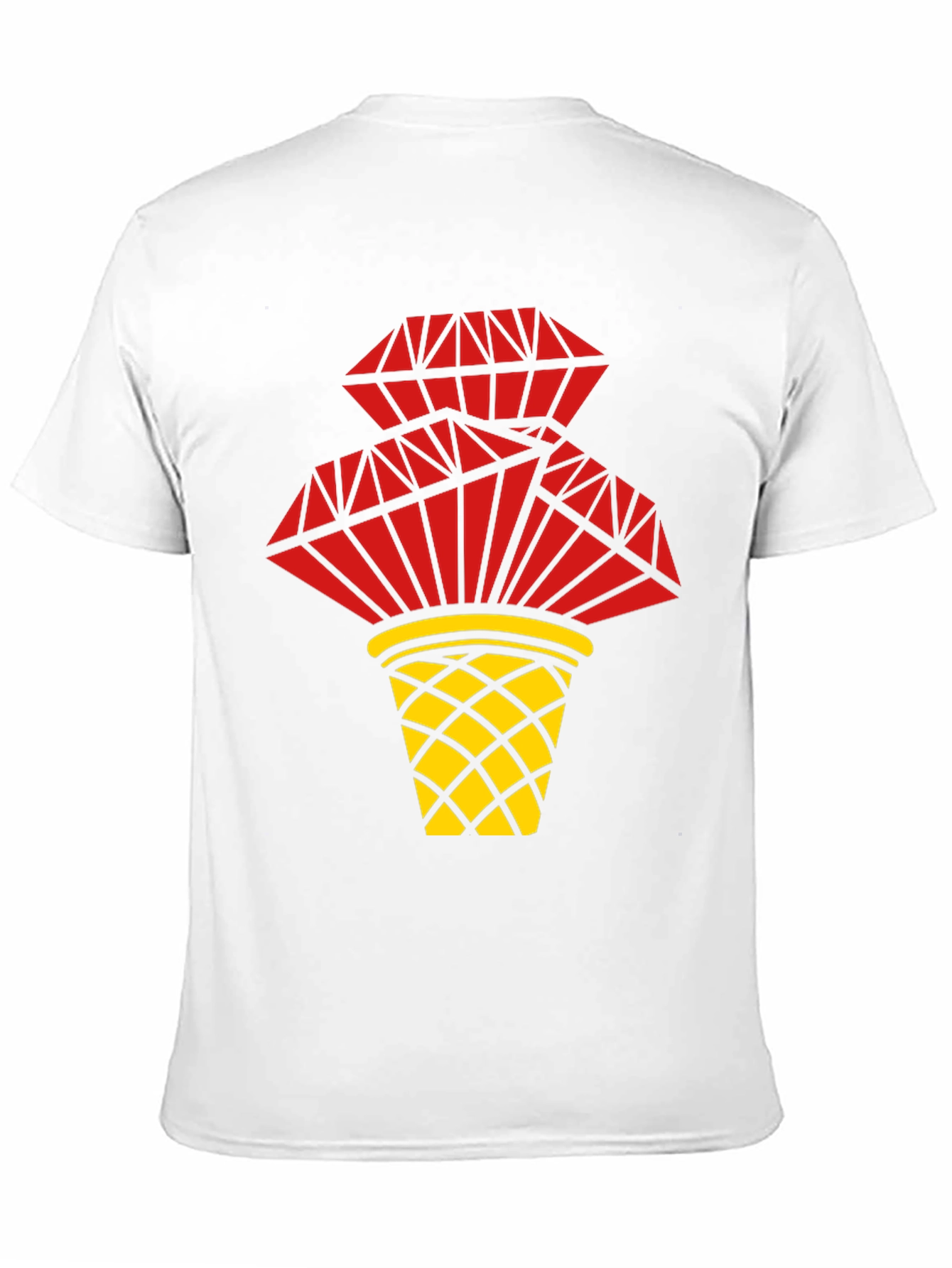 Red Diamond Basket Graphic Tee - Stylish Casual Wear