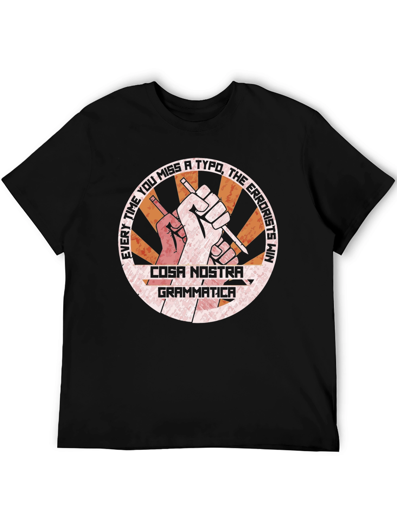 Cosa Nostra Grammatica Black T-Shirt