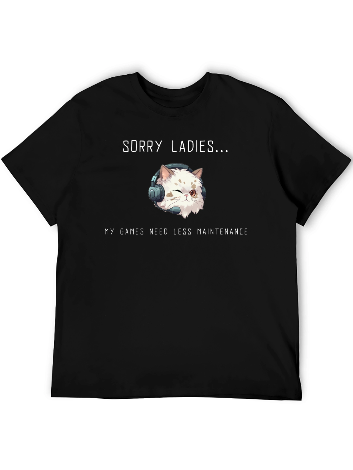 Sorry Ladies Gamer Cat T-Shirt