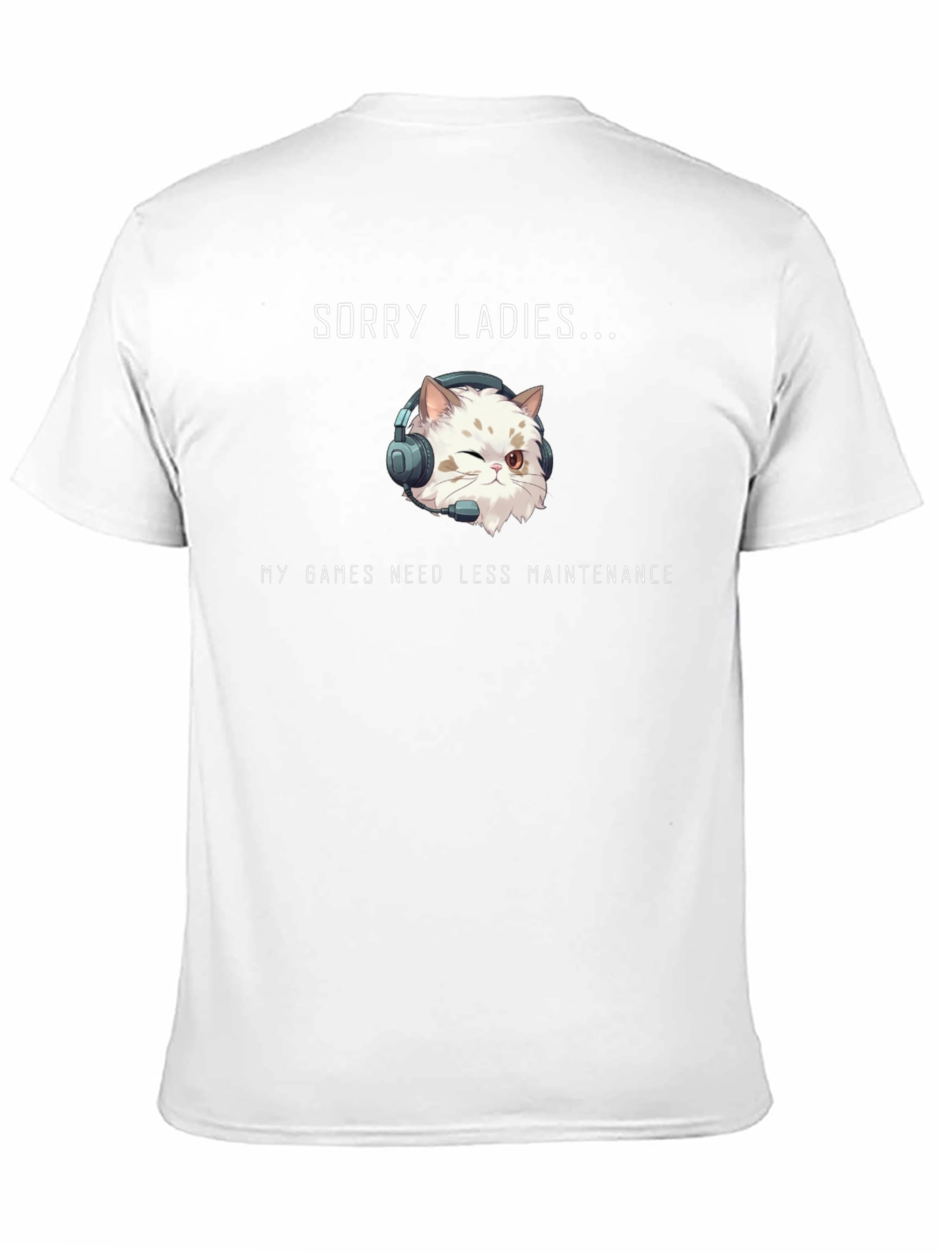Sorry Ladies Gamer Cat T-Shirt