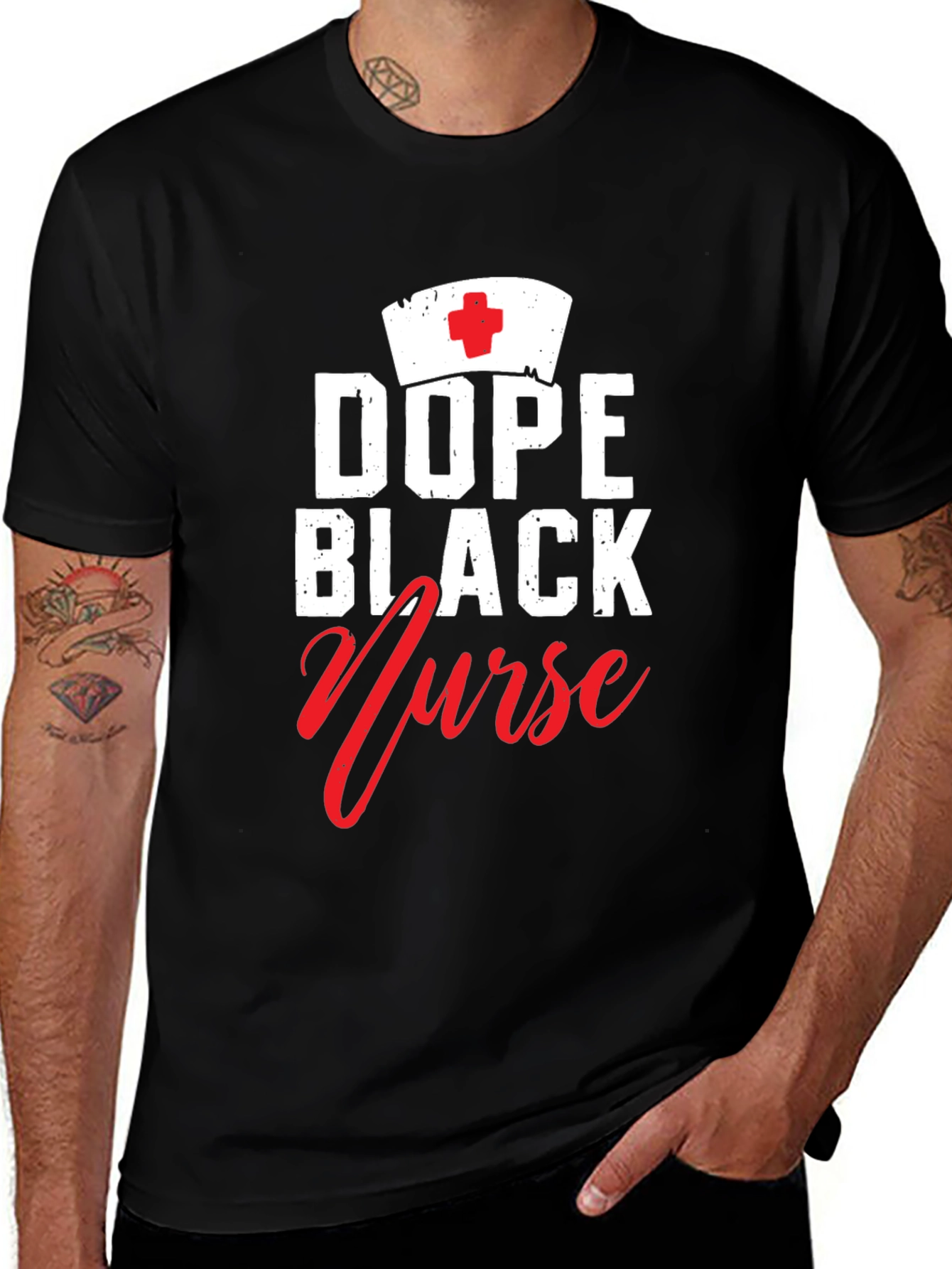 Dope Black Nurse T-Shirt - Stylish Medical Apparel