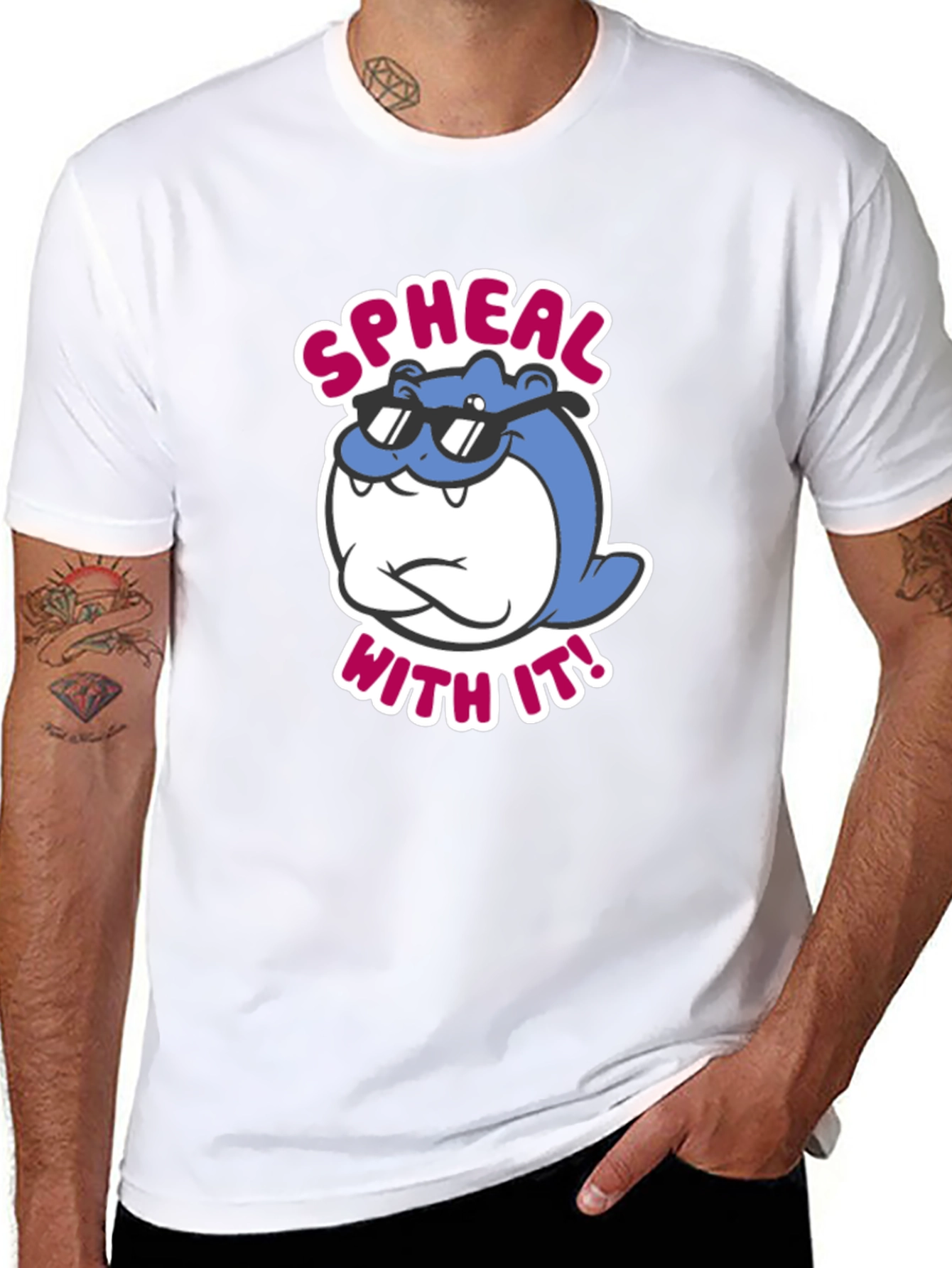 Cool Spheal With It! Black Graphic Tee