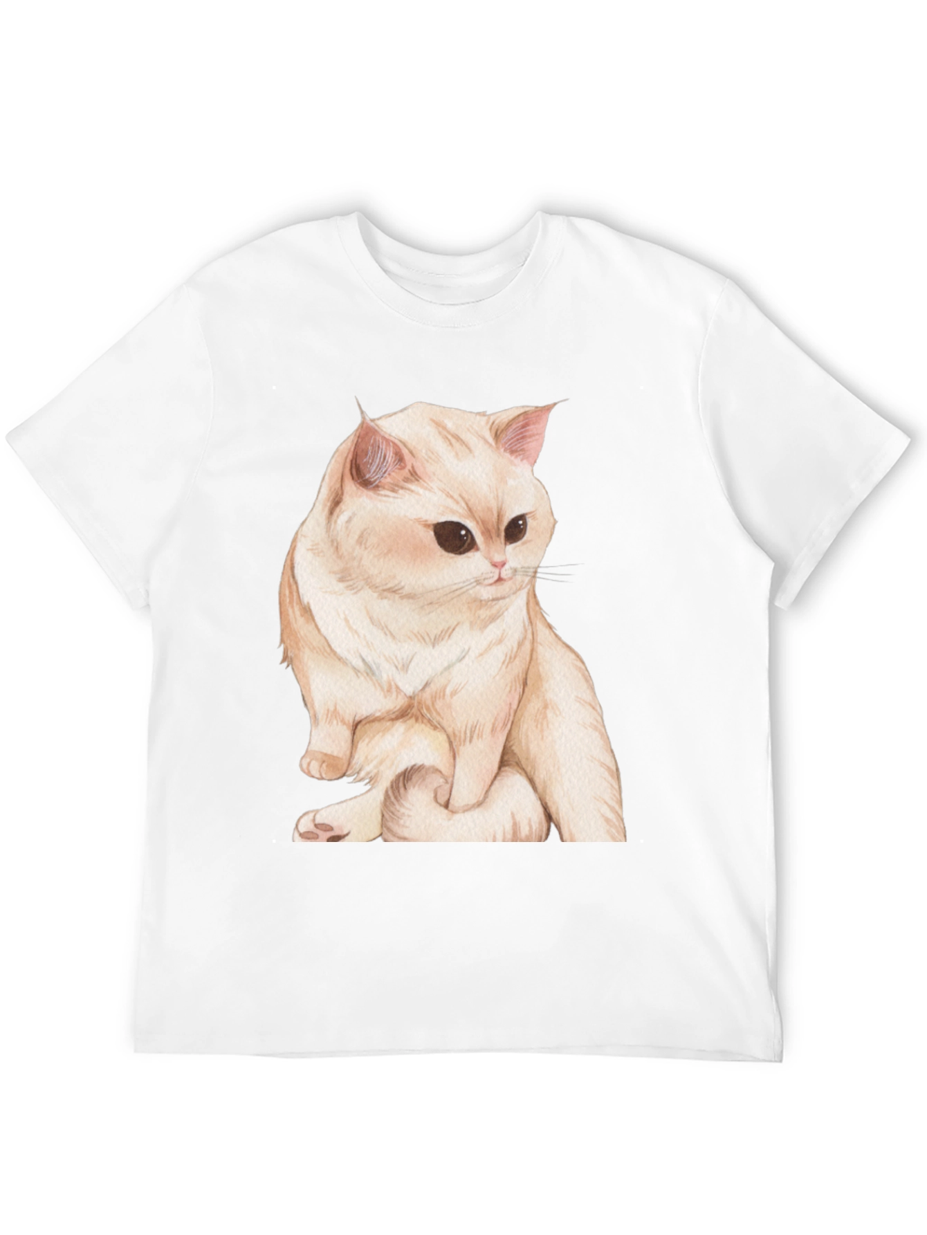 Cat Graphic Black T-Shirt Soft Cotton Tee