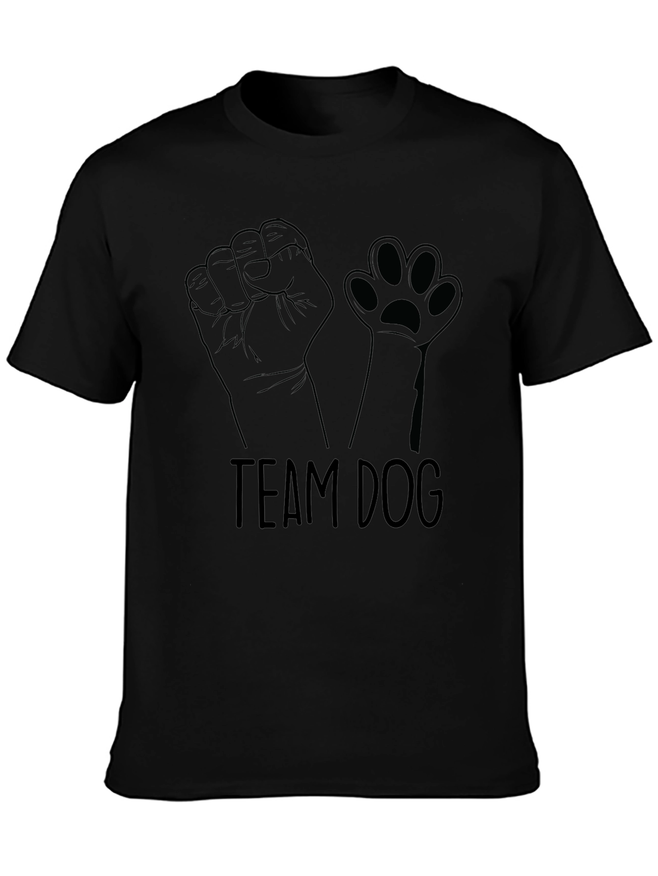 Team Dog Black Graphic T-Shirt